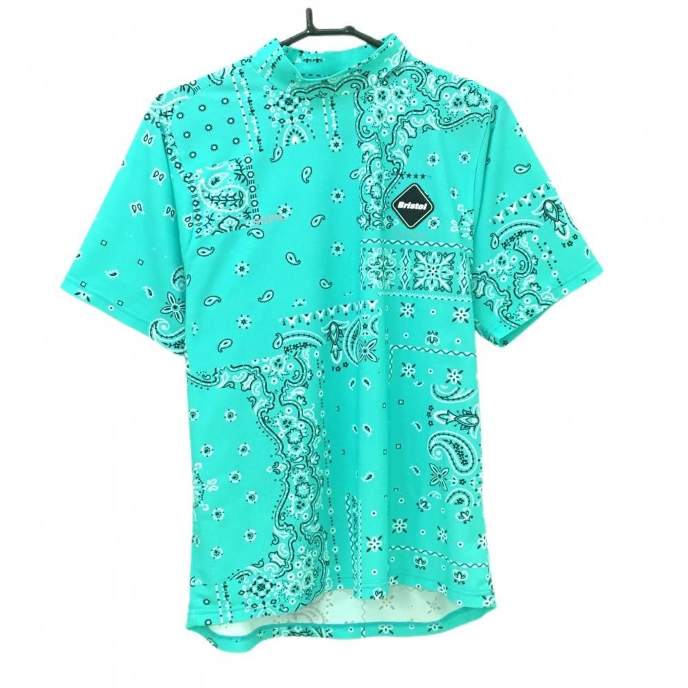 Bristol ブリストル　ゴルフウェア　ハイネック　半袖　Tシャツ　迷彩 超美品】エフシーレアルブリストル 半袖ハイネックシャツ ミント