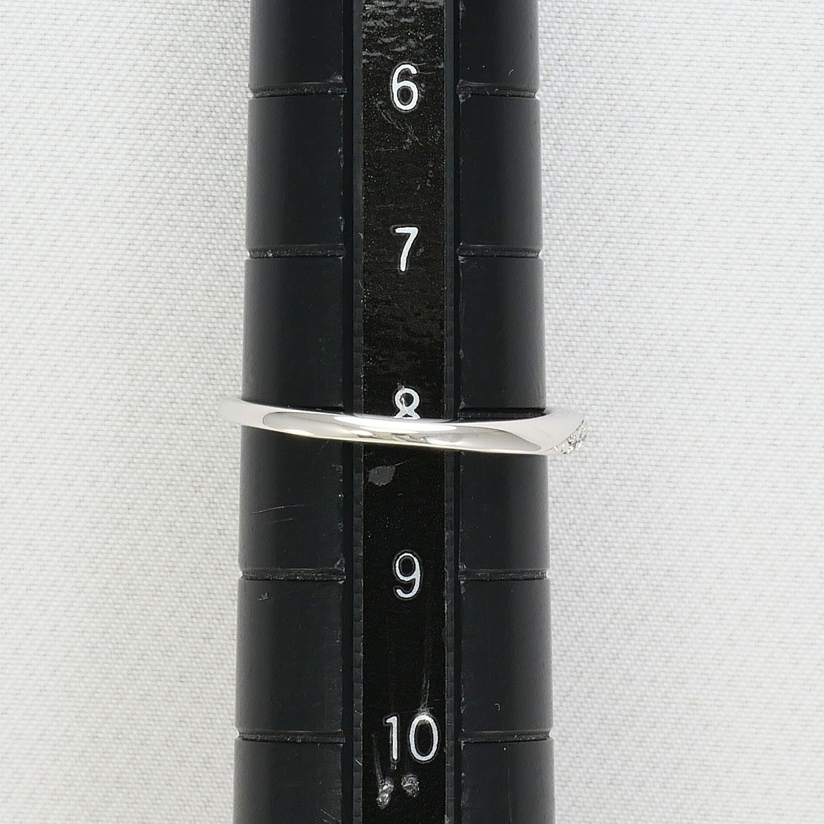 ヨンドシー 4℃ K10WG リング・指輪 8号 ダイヤモンド 総重量約1.2g 4℃