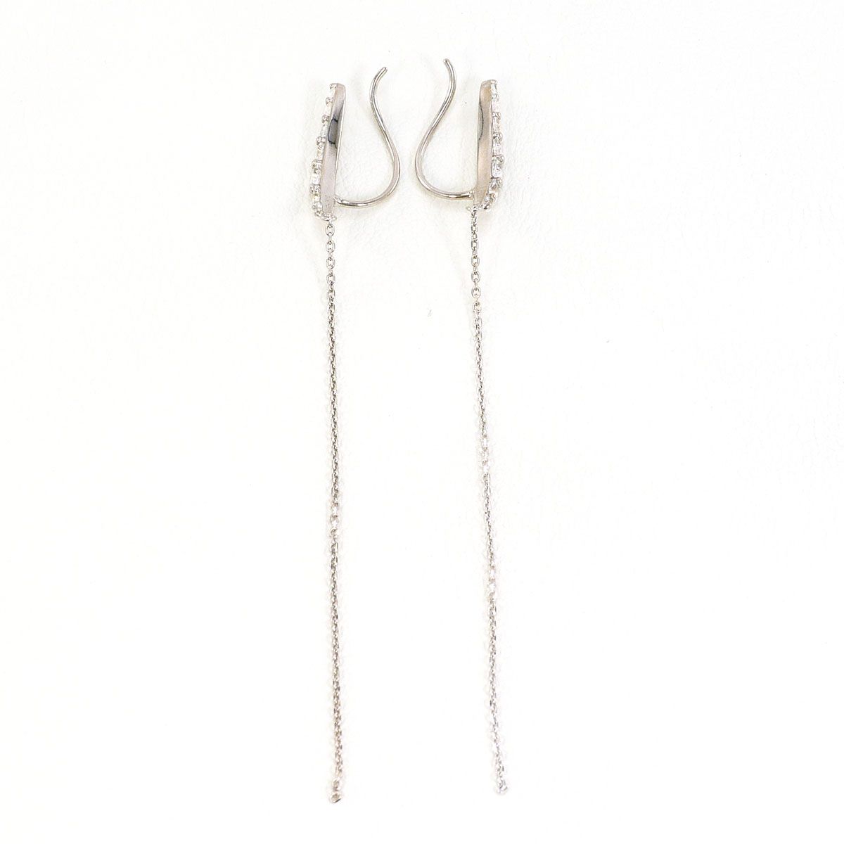 スタージュエリー　K10 WG アメリカンピアス スタージュエリー STAR JEWELRY K10WG ピアス ジルコニア 総重量約1.2g
