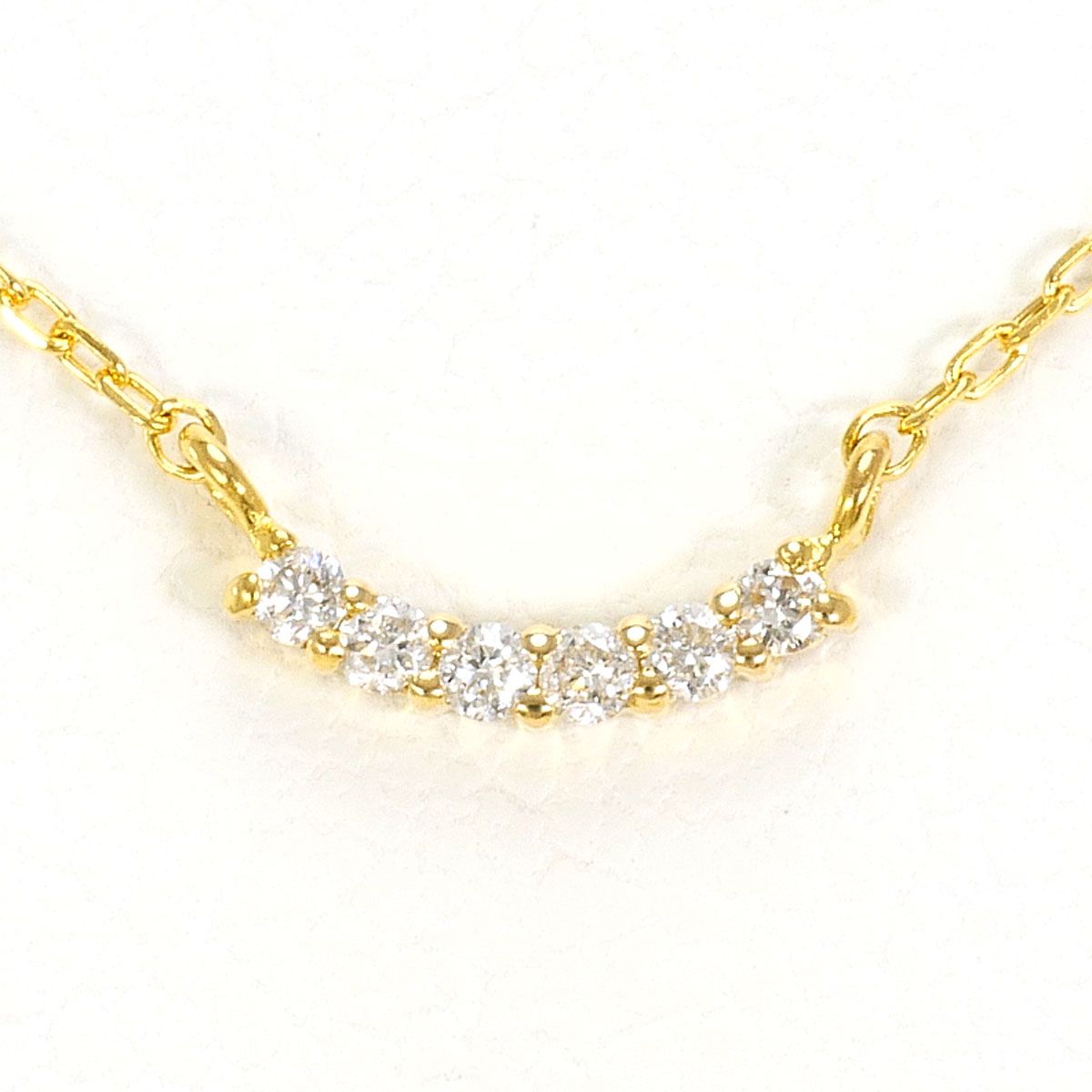 エテ ete K18YG ネックレス ダイヤモンド 0.02ct 総重量約0.8g 約40cm 