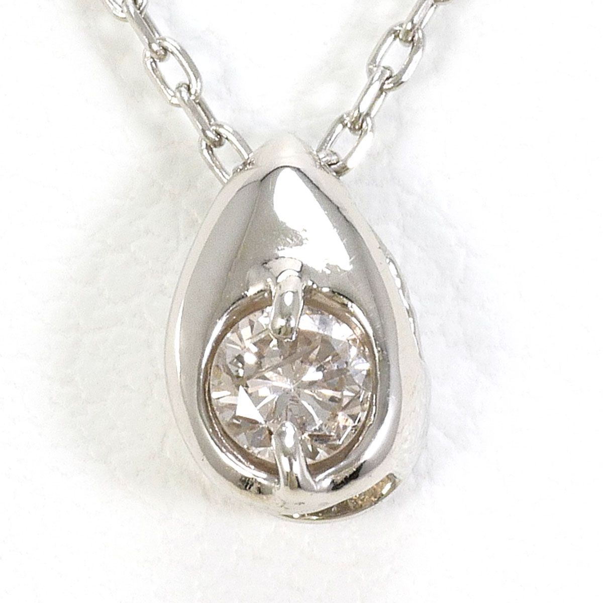 PT1000/プラチナ PT850/プラチナ ネックレス ダイヤモンド 0.10 ct 総 
