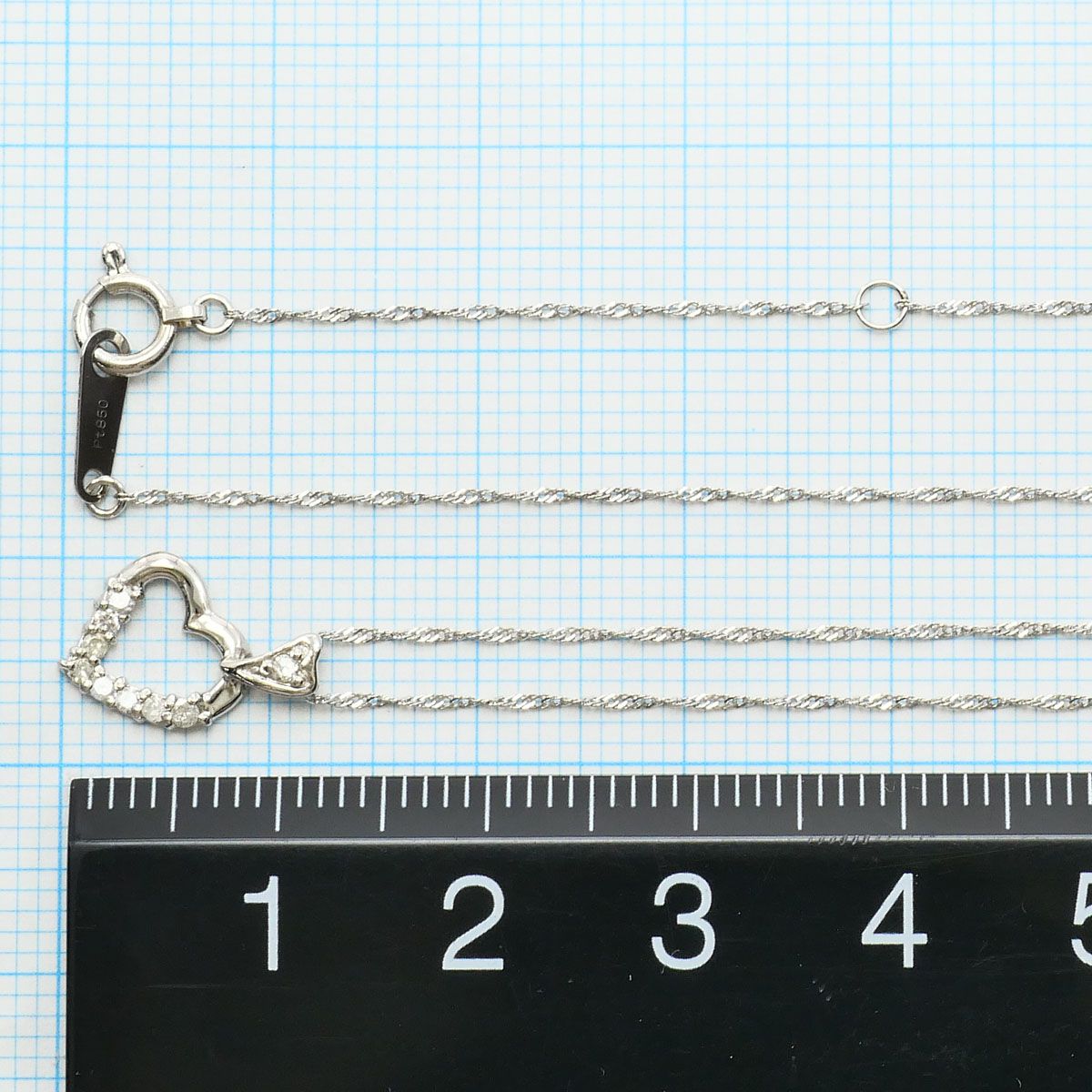 PT1000/プラチナ PT850/プラチナ ネックレス ダイヤモンド 0.10 ct 総 