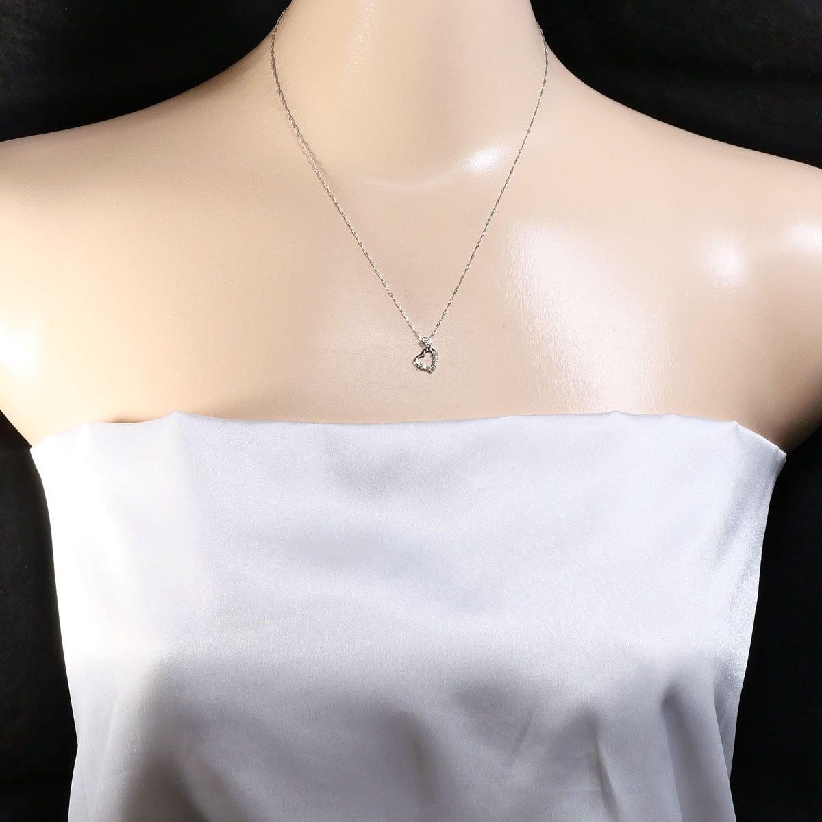 PT1000/プラチナ PT850/プラチナ ネックレス ダイヤモンド 0.10 ct 総 