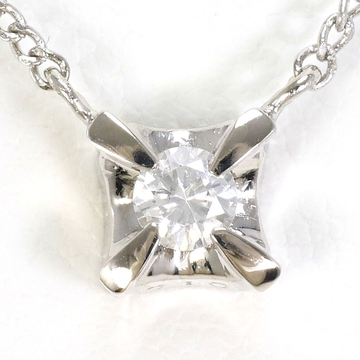 PT900/プラチナ PT850/プラチナ ネックレス ダイヤモンド 0.10ct 総 