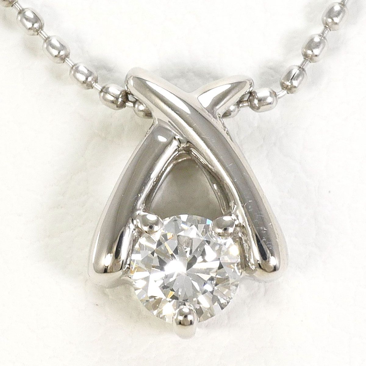 PT900⁄プラチナ PT850⁄プラチナ ネックレス ダイヤモンド 0.188 ct 総