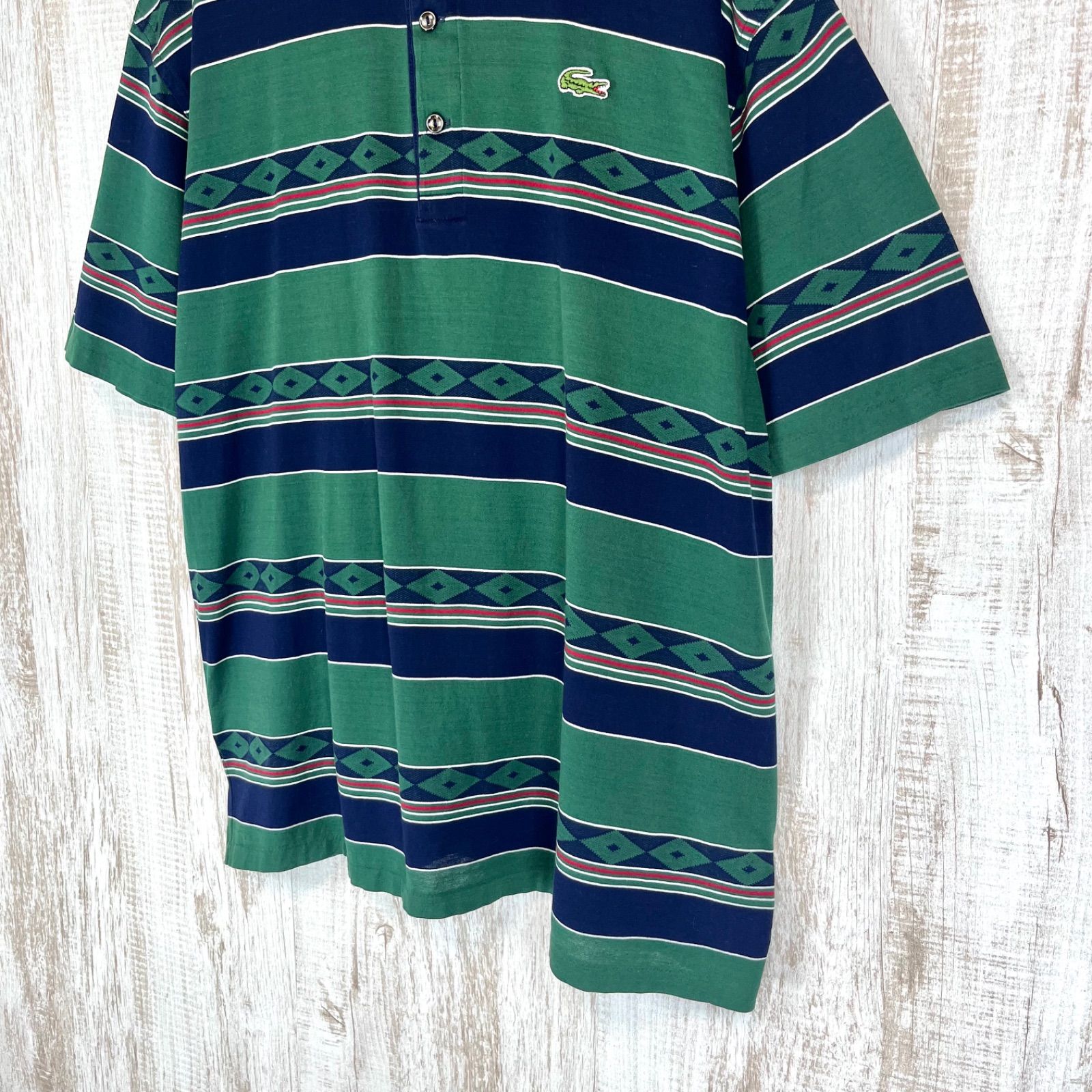 70s CHEMISE LACOSTE フランス製 ヴィンテージ ラコステ ワニロゴ刺繍 