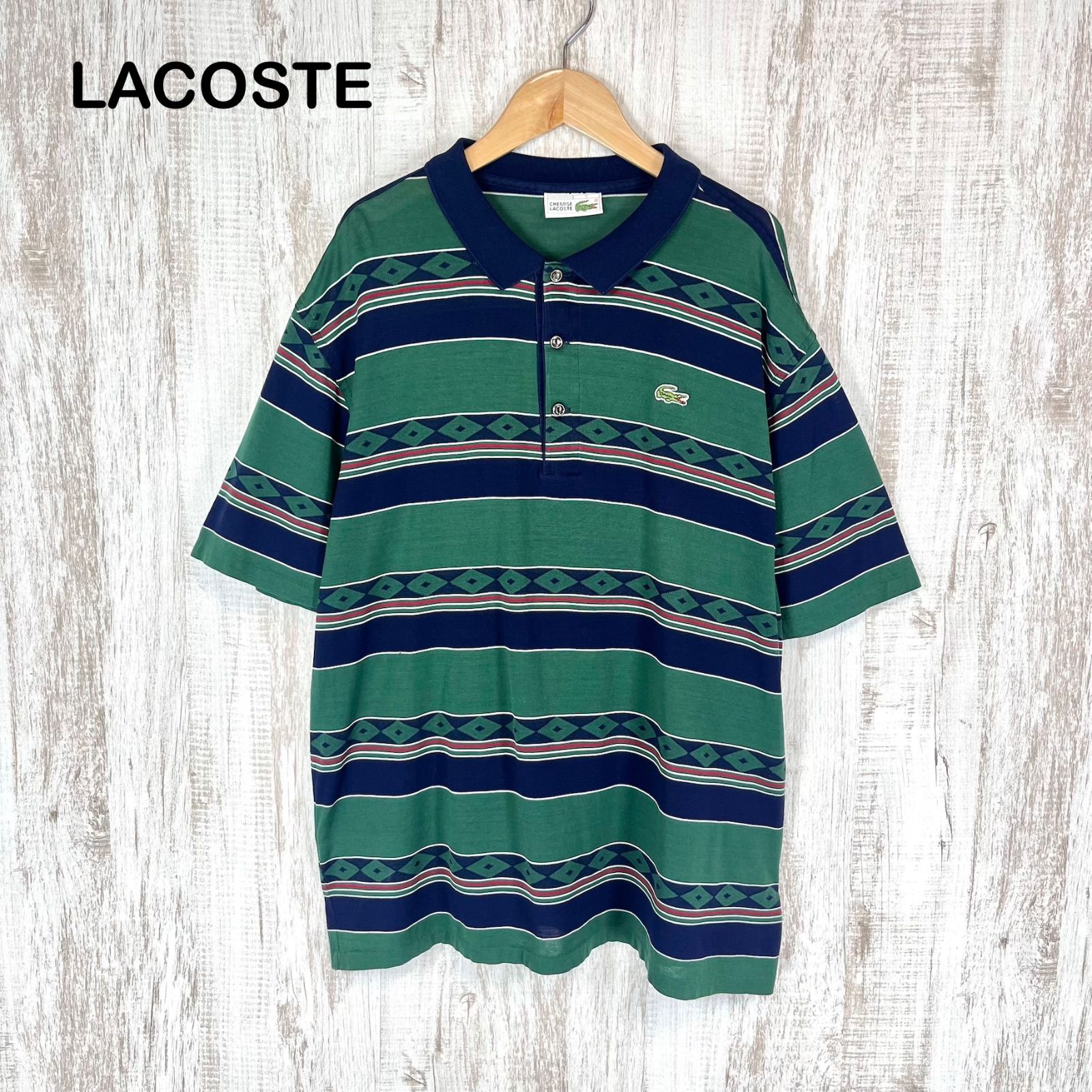 70s CHEMISE LACOSTE フランス製 ヴィンテージ ラコステ ワニロゴ刺繍 