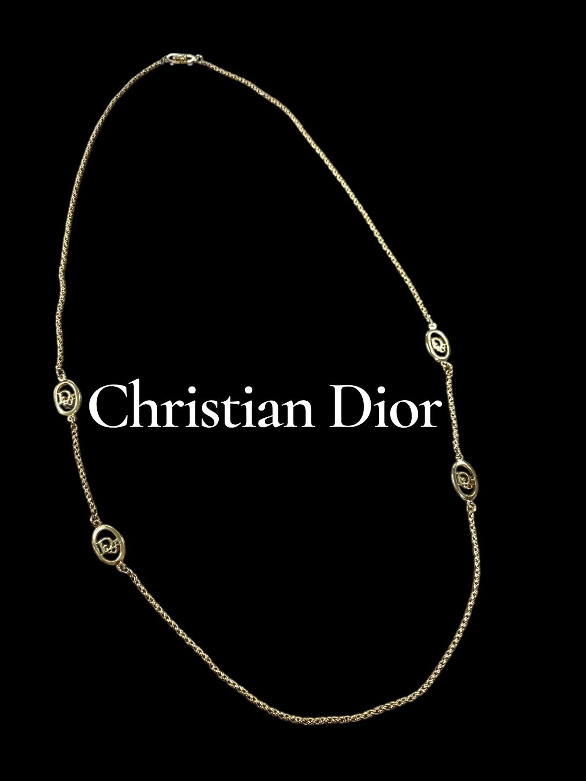 レディース Christian Dior ディオール ネックレス ゴールド メタル 