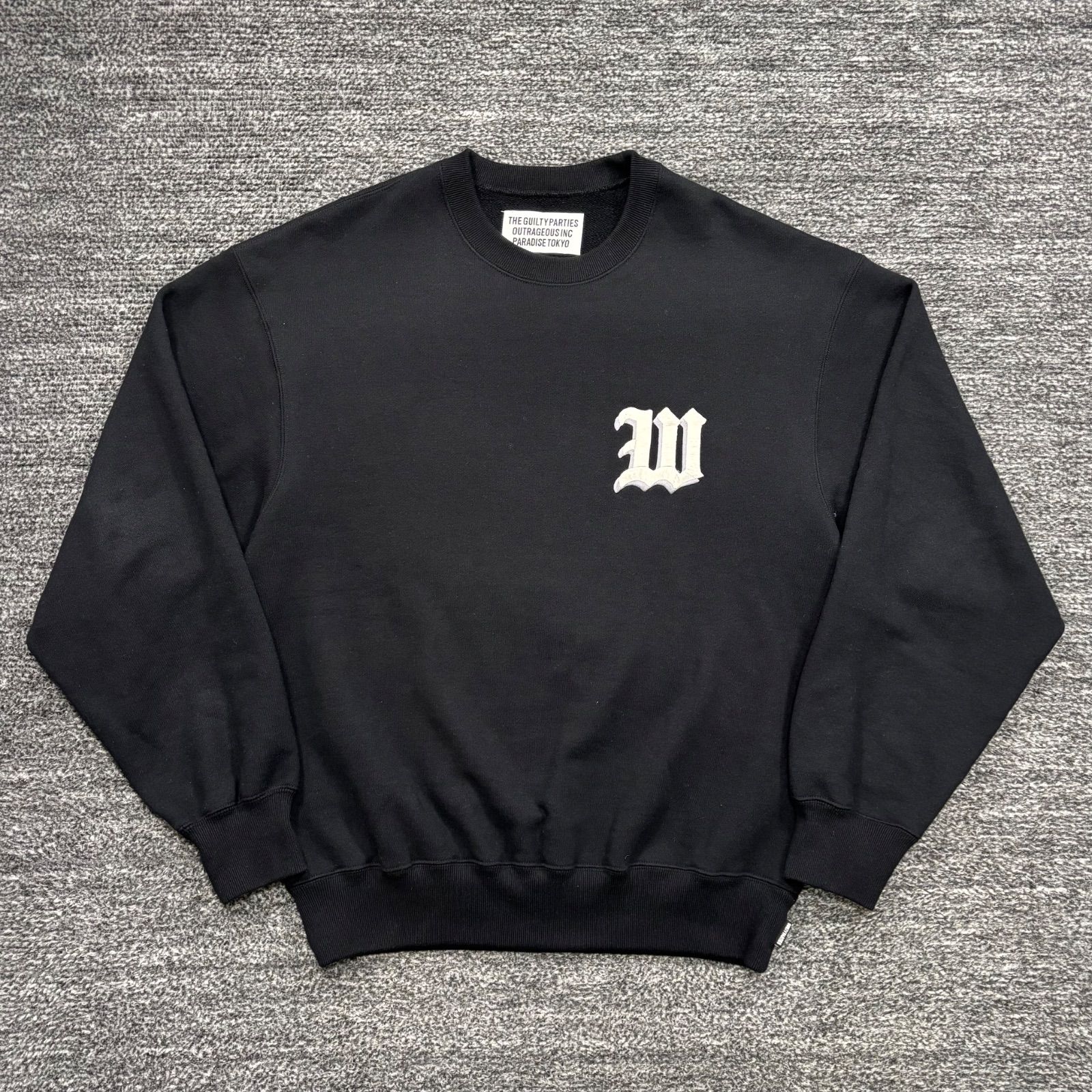 美品 WACKO MARIA MIDDLE WEIGHT CREW NECK SWEAT SHIRT M ワコマリア
