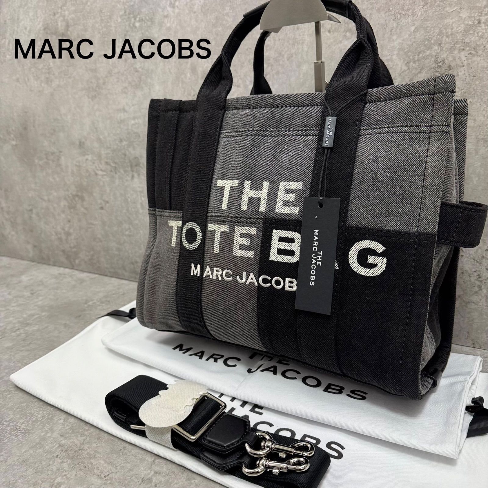 極美品】MARC JACOBS マークジェイコブス THE DENIM MEDIUM TOTE BAG 