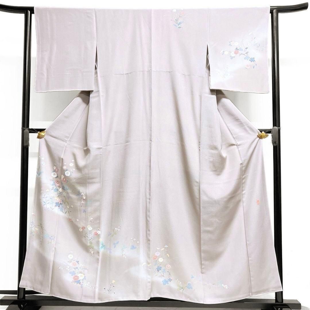 付け下げ 作家もの 京加賀友禅 菊花 桔梗 藤の花 着物 015b p - メルカリ