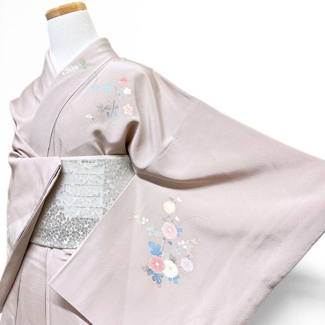 付け下げ 作家もの 京加賀友禅 菊花 桔梗 藤の花 着物 015b p - メルカリ