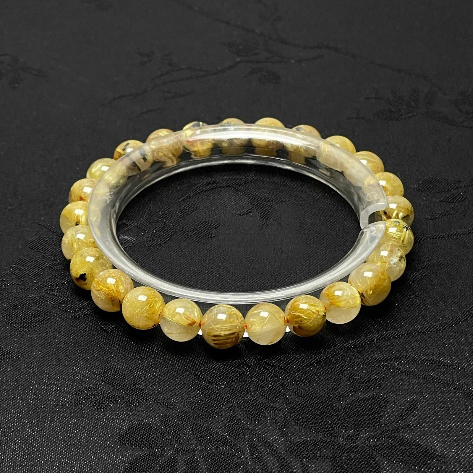 天然美品☆30A太陽花タイチンルチル☆黄金針水晶ブレスレット ☆希少，金