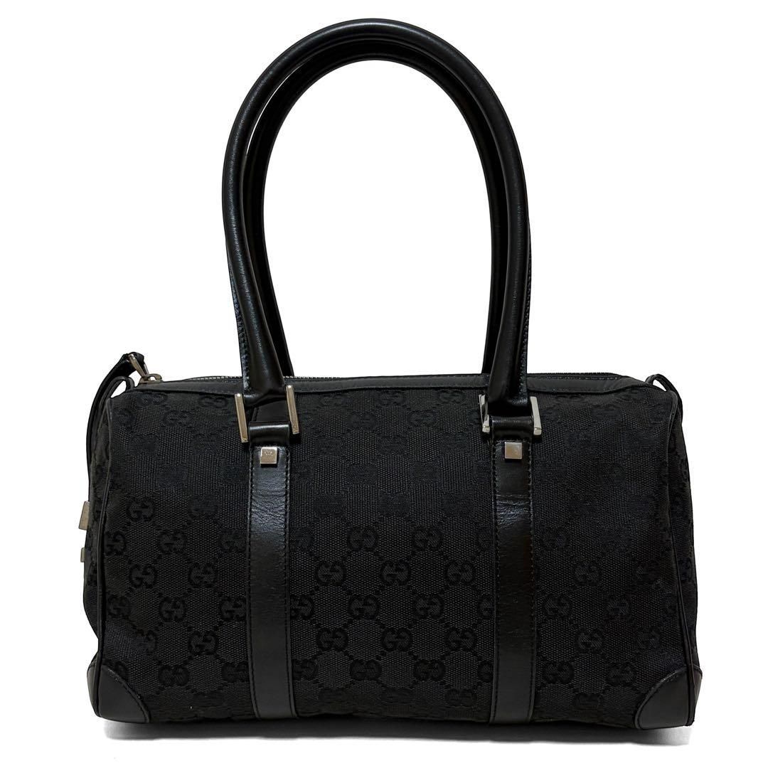GUCCI グッチ ミニボストン ハンドバッグ GGキャンバス レザー 革