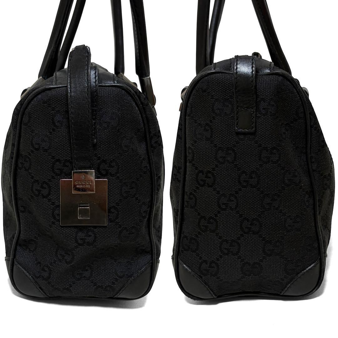 GUCCI グッチ ミニボストン ハンドバッグ GGキャンバス レザー 革