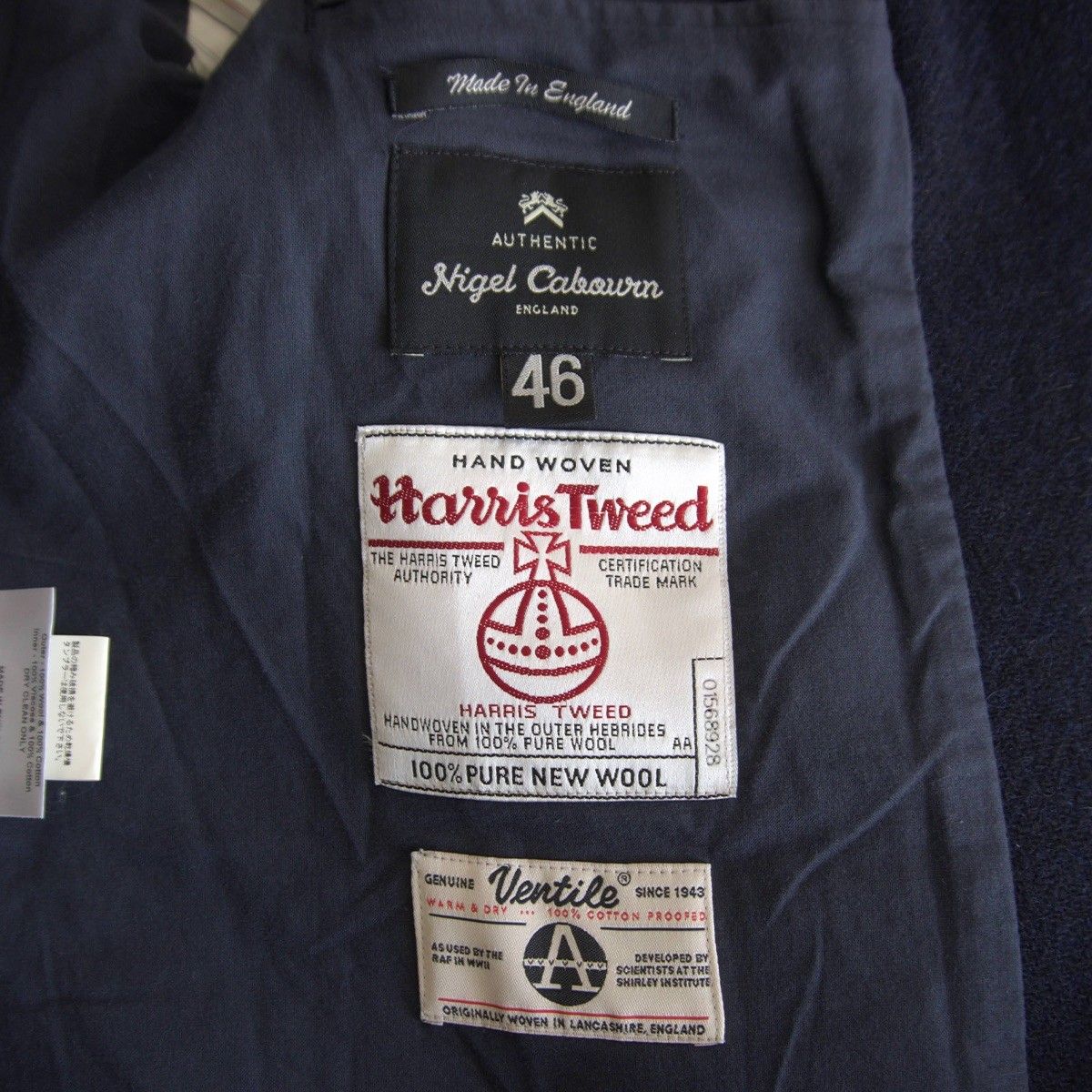 美品】 NIGEL CABOURN【MALLORY JACKET Harris Tweed Ventile】46 