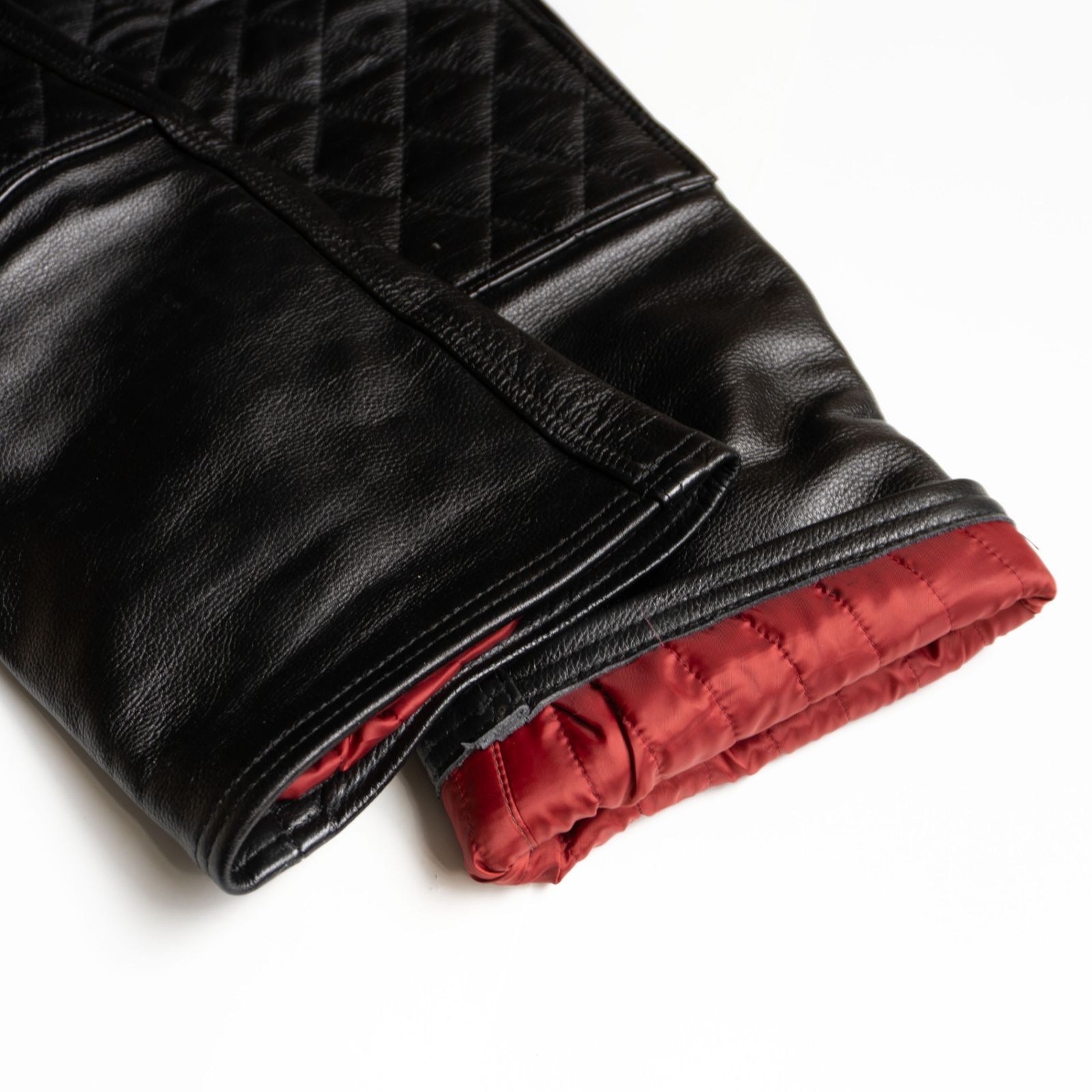 極美品】westride【LEATHER LONGRIDER PADD PANTS】33 カウハイド
