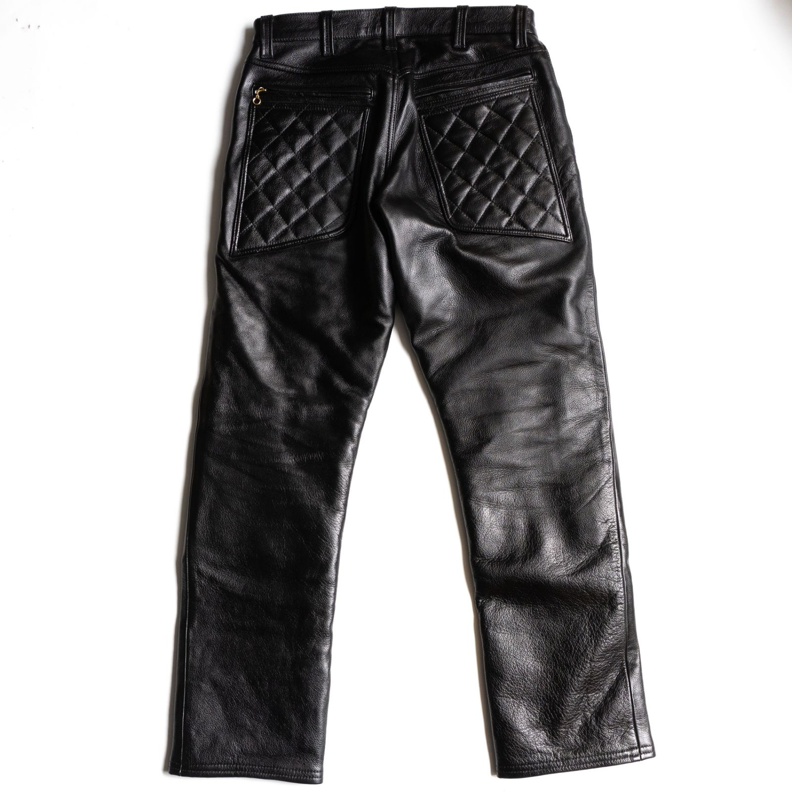 極美品】westride【LEATHER LONGRIDER PADD PANTS】33 カウハイド 