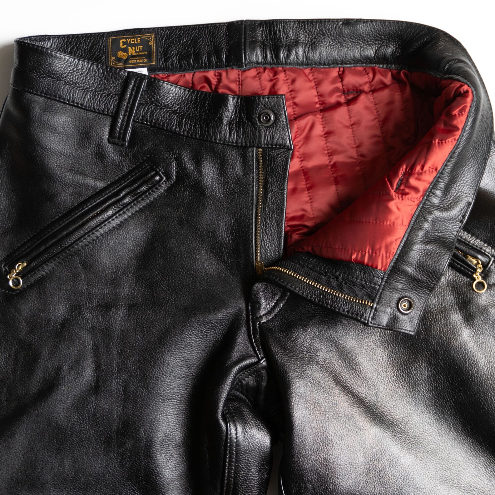 極美品】westride【LEATHER LONGRIDER PADD PANTS】33 カウハイド