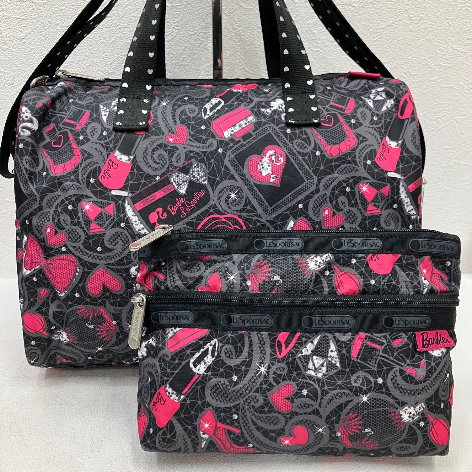 435 LeSportsac レスポートサック Barbie バービー コラボ 2way 