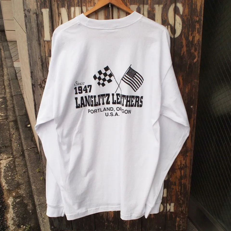 USA製 Langlitz Leathers ラングリッツレザー Bayside ロゴ プリント 