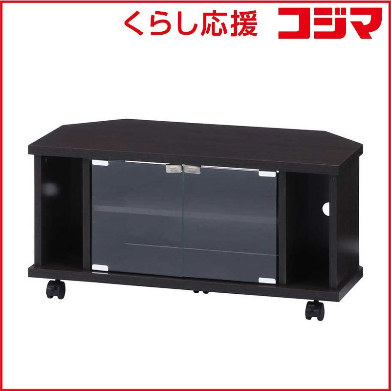 【 新品 未開封 】 不二貿易 コーナーTVボード ブラウン 99267 未使用 送料無料