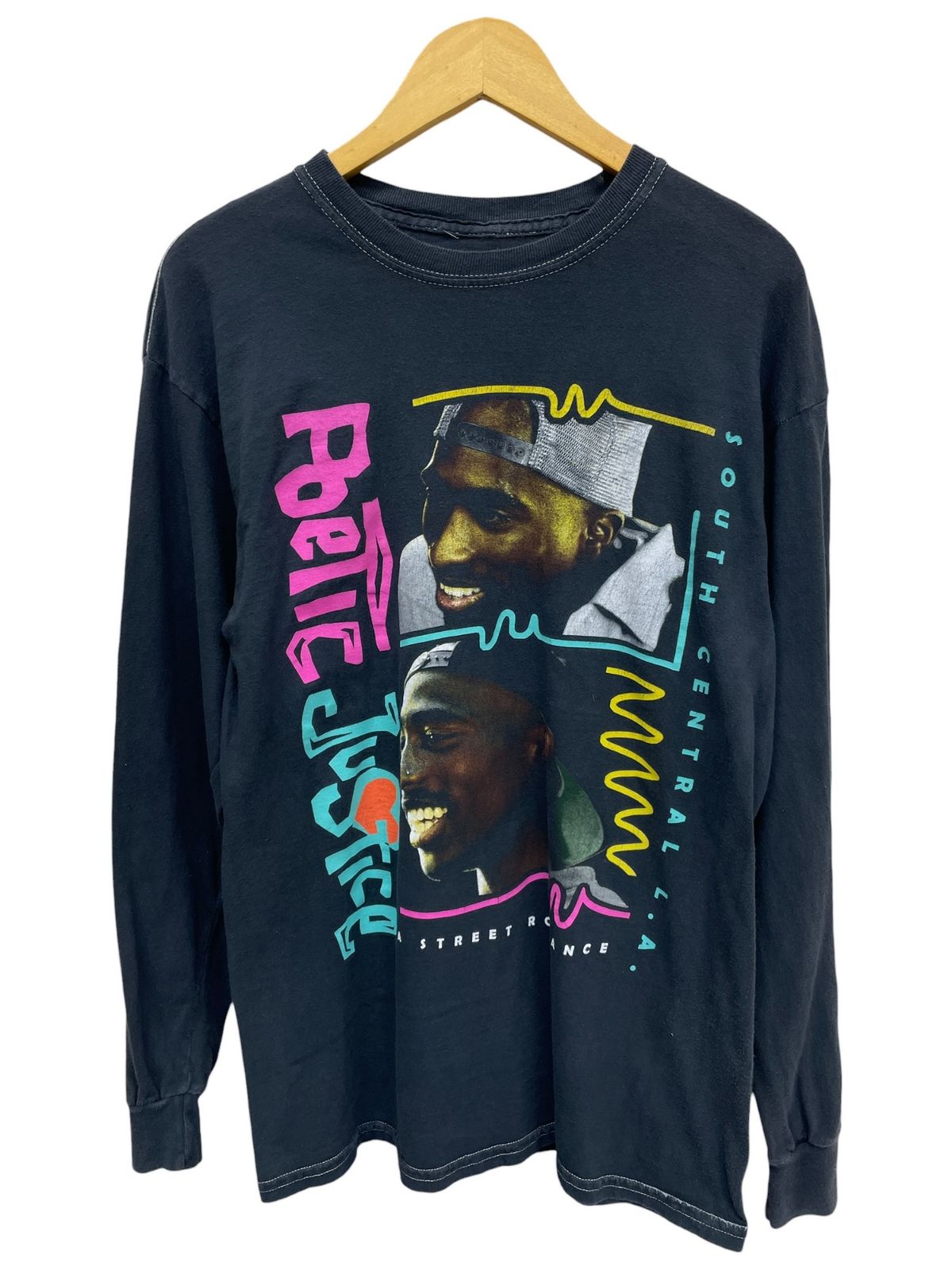 古着 Poetic Justice 2PAC ムービーT プリント 長袖カットソー ロンT 