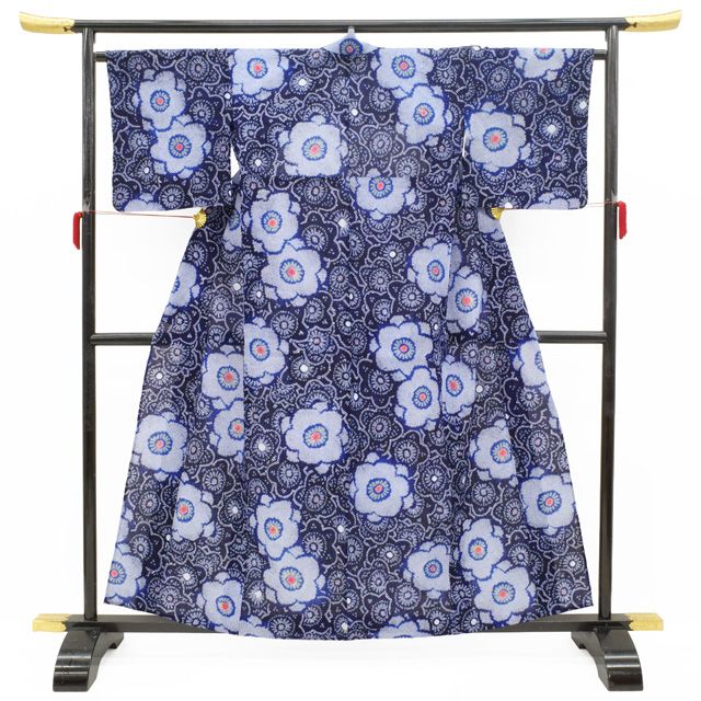 中古】 夏物 本場有松鳴海絞り 浴衣 リサイクル 藤娘きぬたや 有松