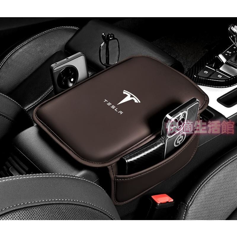 新品】 テスラ TESLA オレンジ 車用アームレストカバー 肘置き