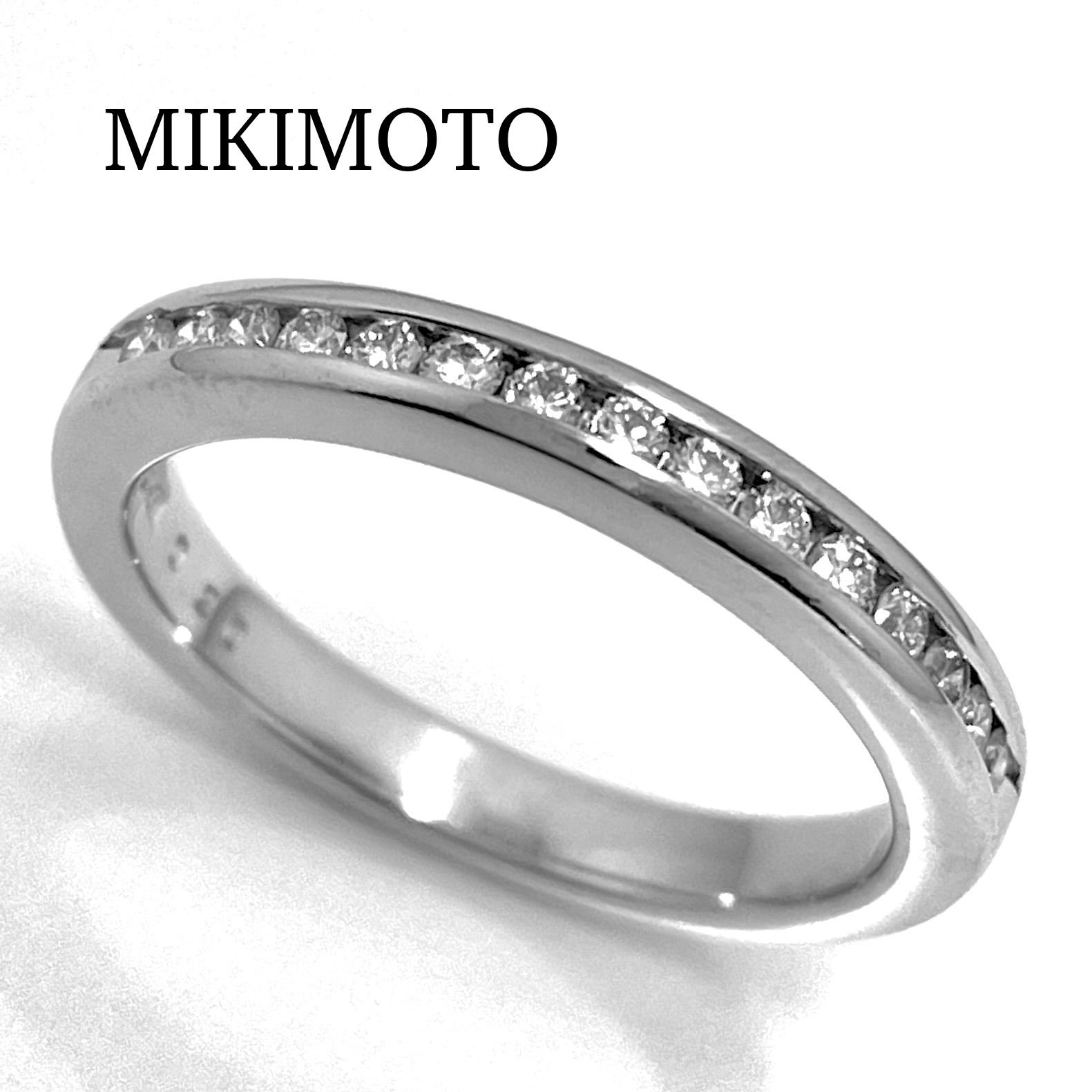 MIKIMOTO / ミキモト ハーフエタニティ ダイヤリング Pt950 0.20ct 11 