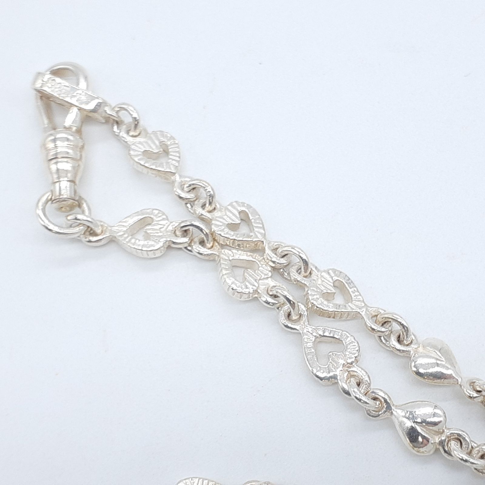 LOVE&HATE シルバー925 チェーンネックレス 約43cm LOVE＆HATE ラブアンドヘイト ネックレス シルバー SILVER 925 ハート
