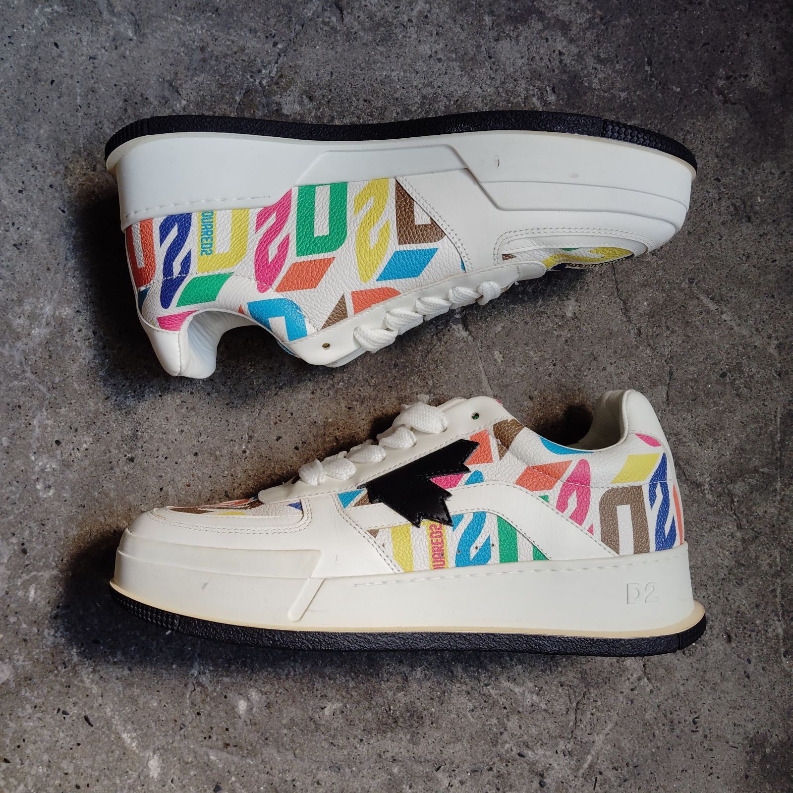 Dsquared2 23ss カラフルロゴ カナディアンスニーカー ディー