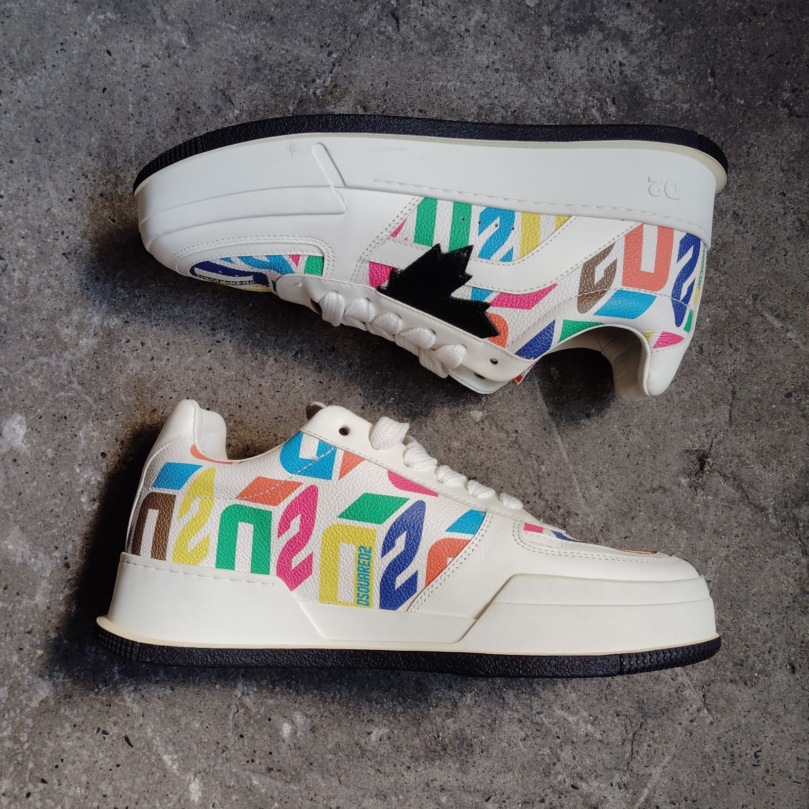 Dsquared2 23ss カラフルロゴ カナディアンスニーカー ディー