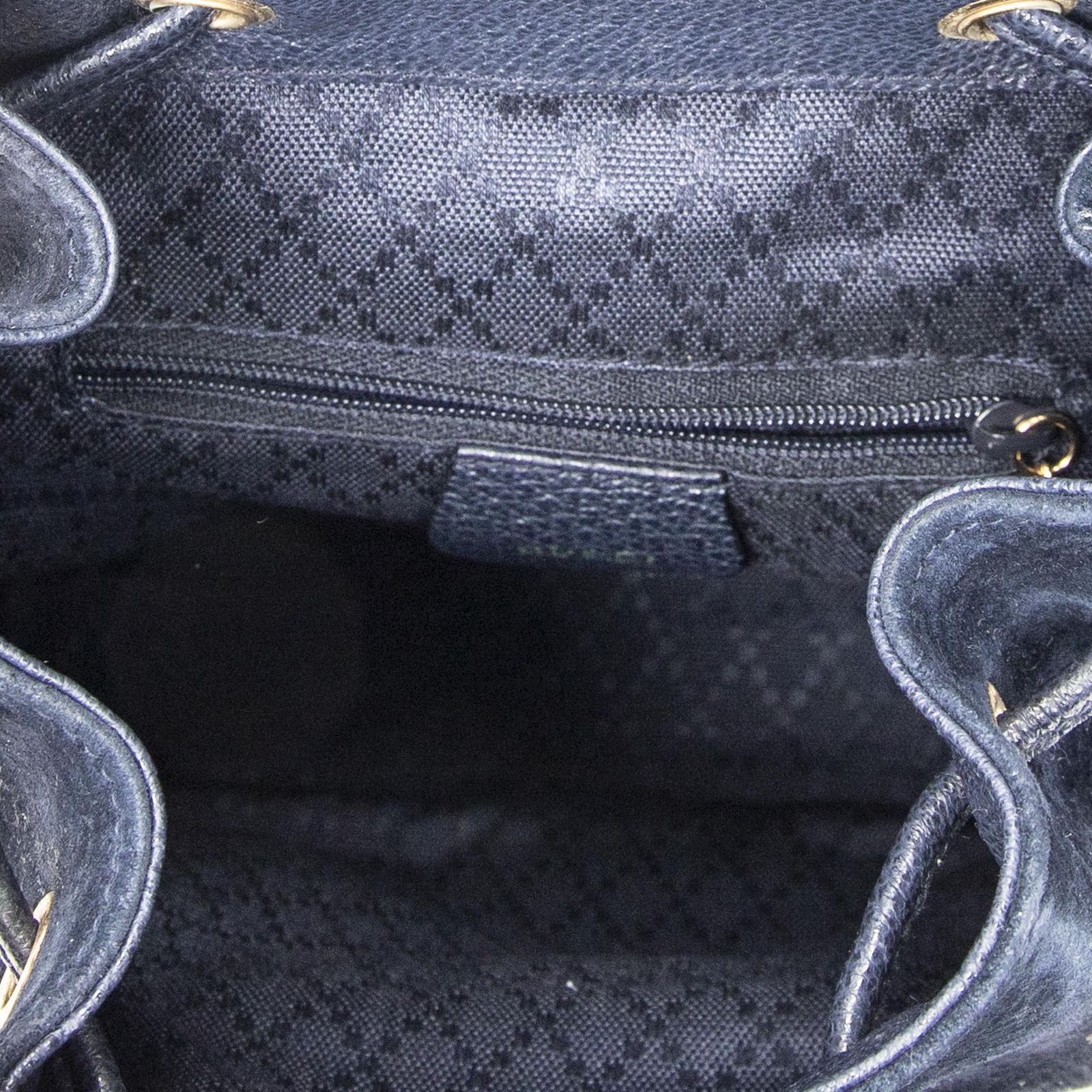 グッチ [中古] GUCCI グッチミニバンブーリュックサックネイビーカーフ 