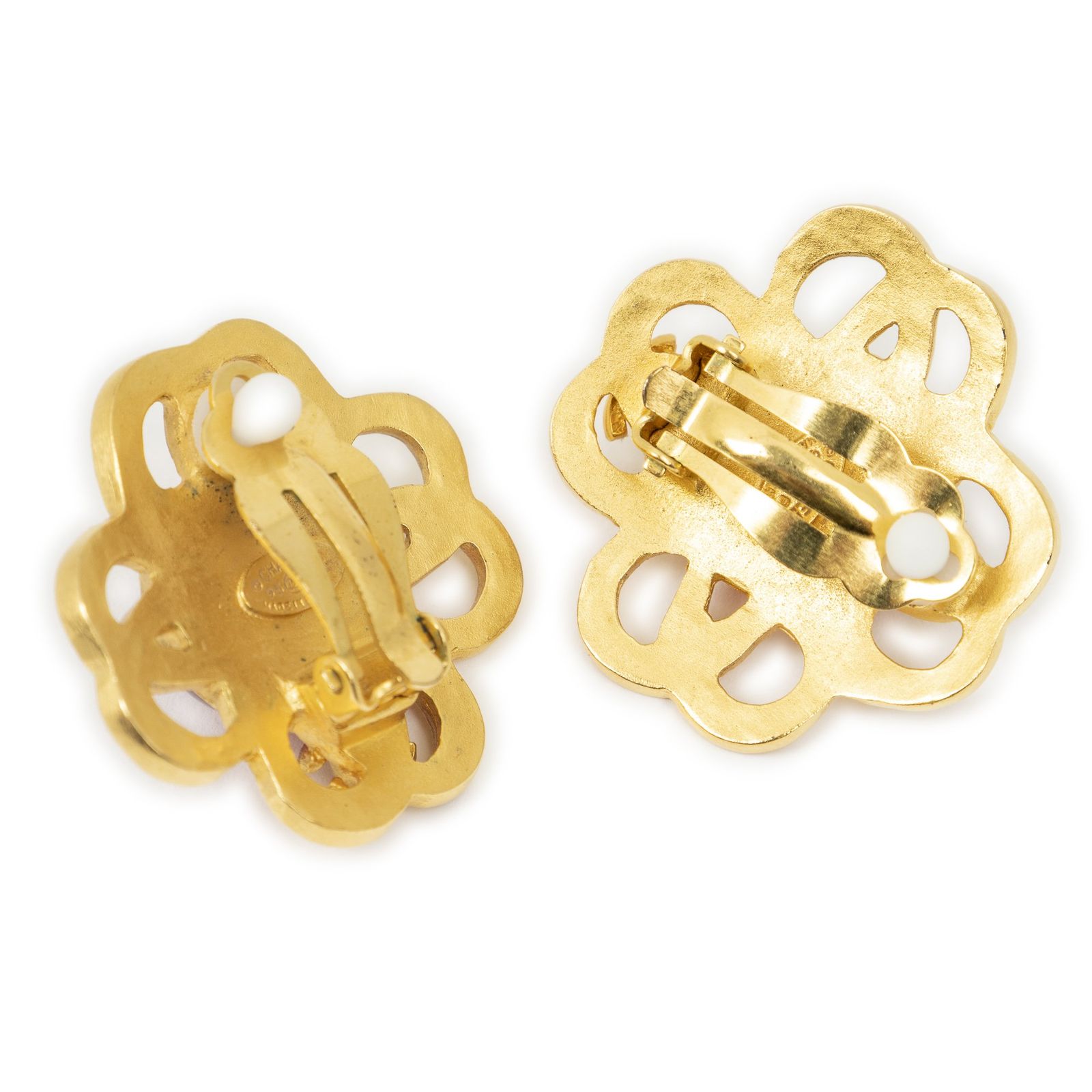 [中古] CHANEL シャネルココマーク クリップタイプ イヤリングレッド/ゴールド金メッキA