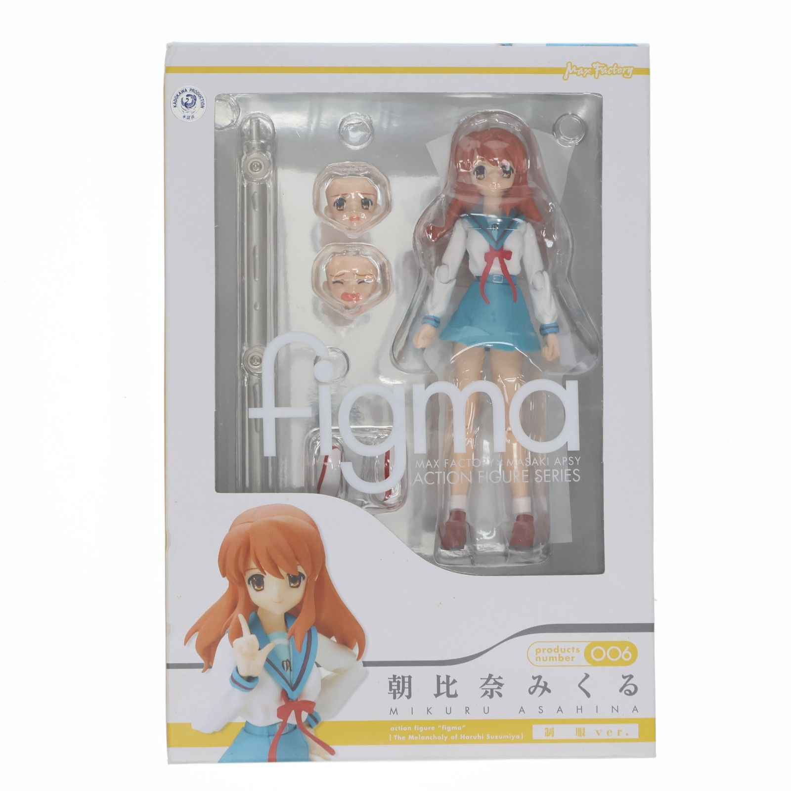 figma 006朝比奈みくる　※箱汚れあり figma(フィグマ) 006 朝比奈みくる(あさひなみくる) 制服ver. 涼宮