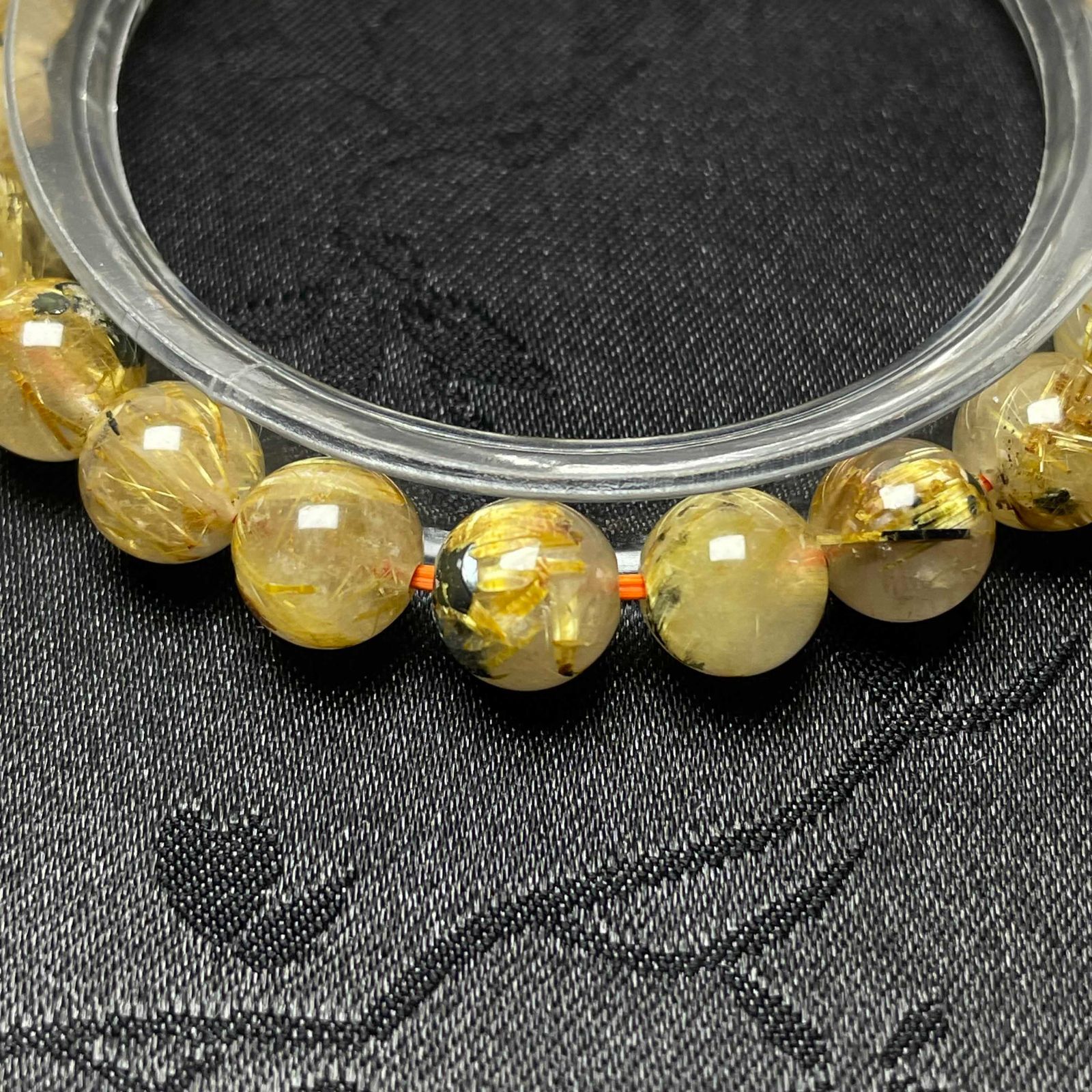 天然美品☆【25A太陽花タイチンルチル】☆黄金針水晶ブレスレット 
