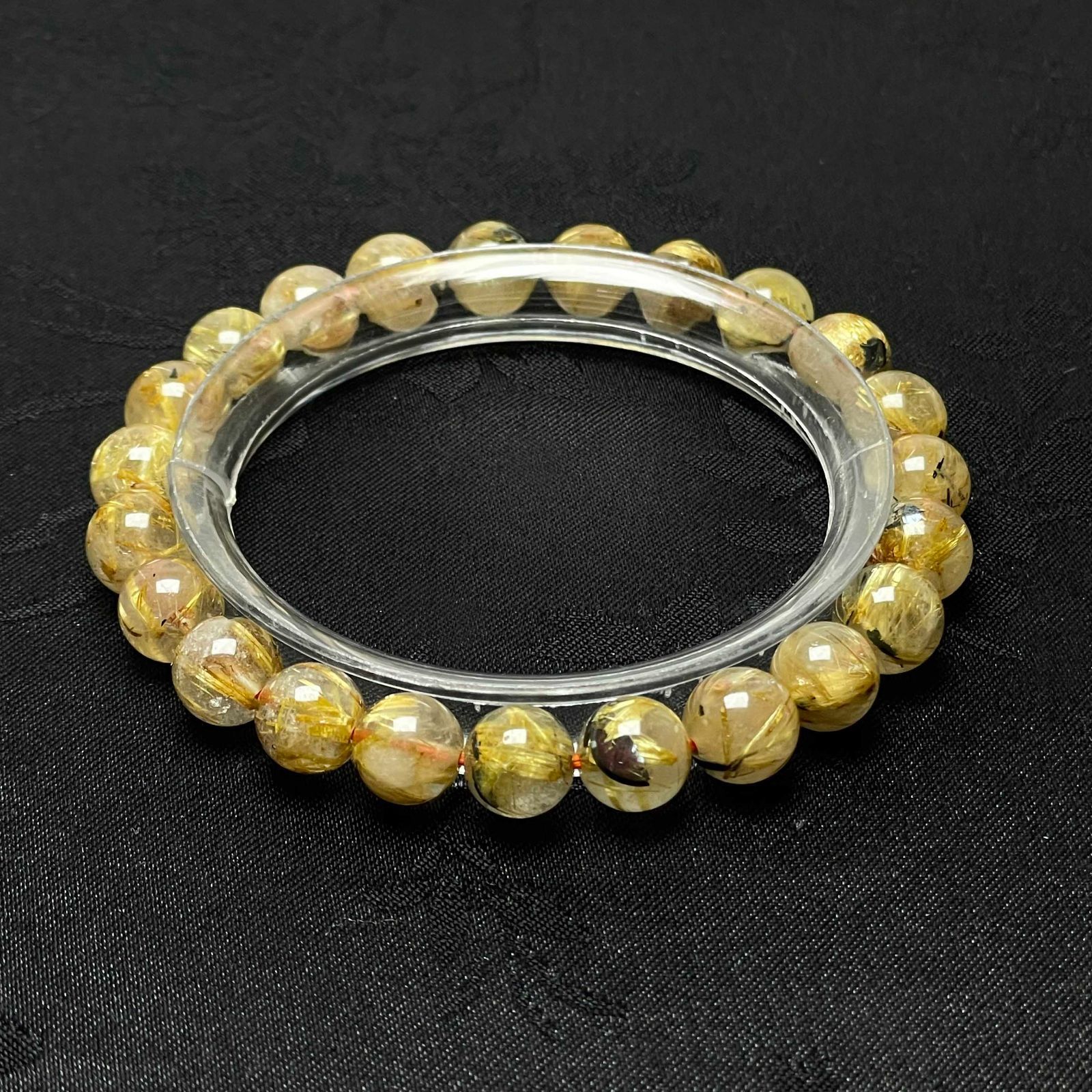 太陽花タイチンルチル 黄金針 金運 ブレスレット パワーストーン 12mm 