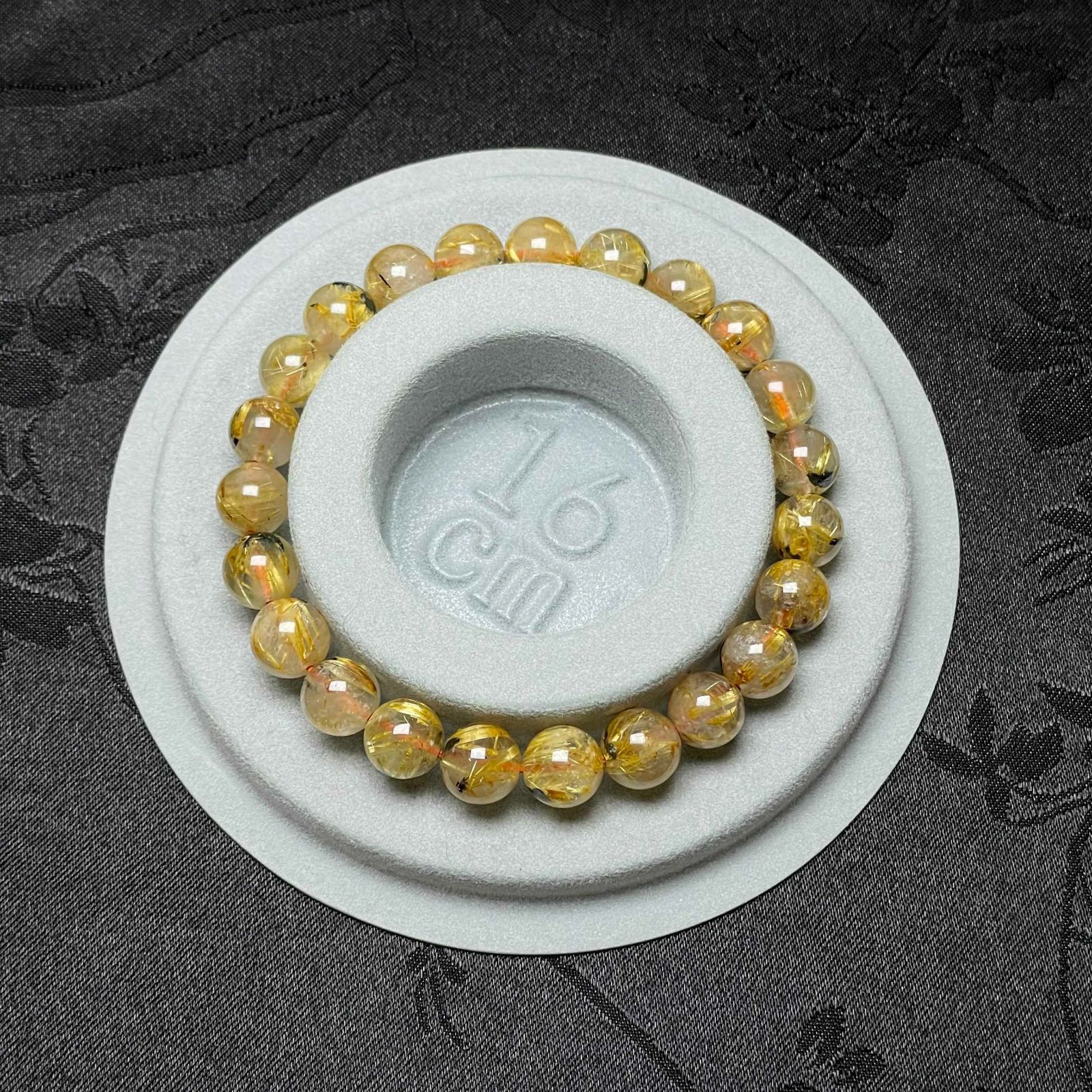 天然美品☆25A太陽花タイチンルチル☆黄金針水晶ブレスレット 即決 