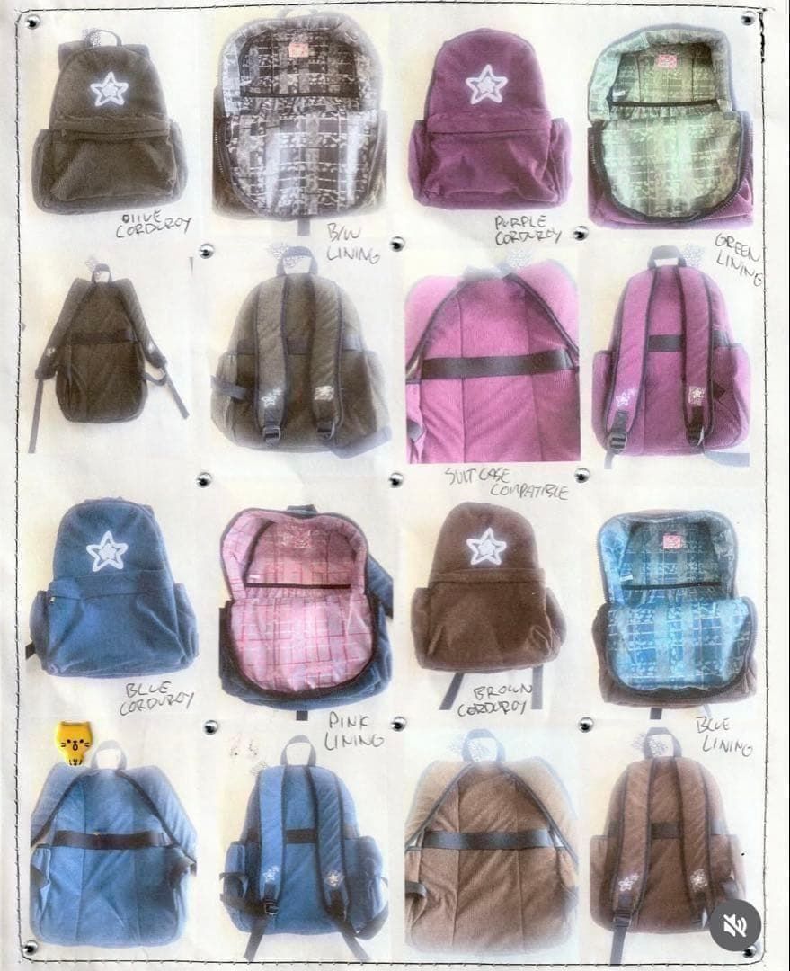 Starteam Corduroy Backpack Purple スターチーム コーデュロイ バック
