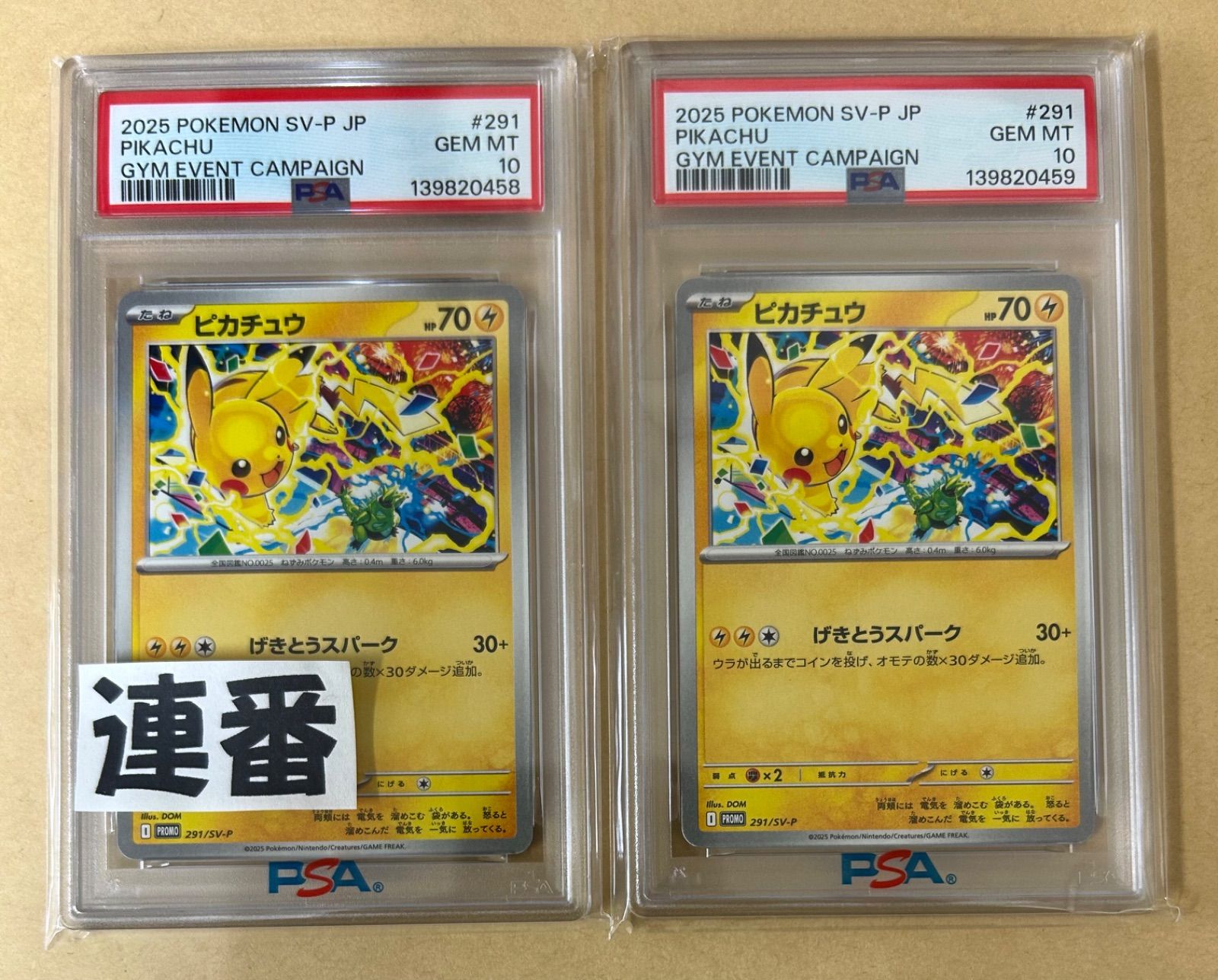 連番2枚/PSA10 げきとうスパーク ピカチュウ プロモ 291 テツノイバラ PSA10 2連番/ピカチュウ げきとうスパーク /プロモ PROMO 291/SV-P
