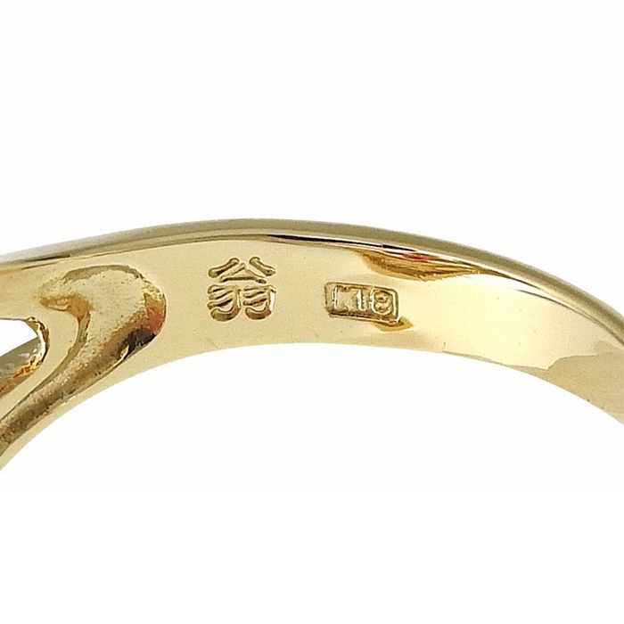 JunOkina 翁淳 デザイン ルビー ダイヤ リング K18YG 750 イエロー