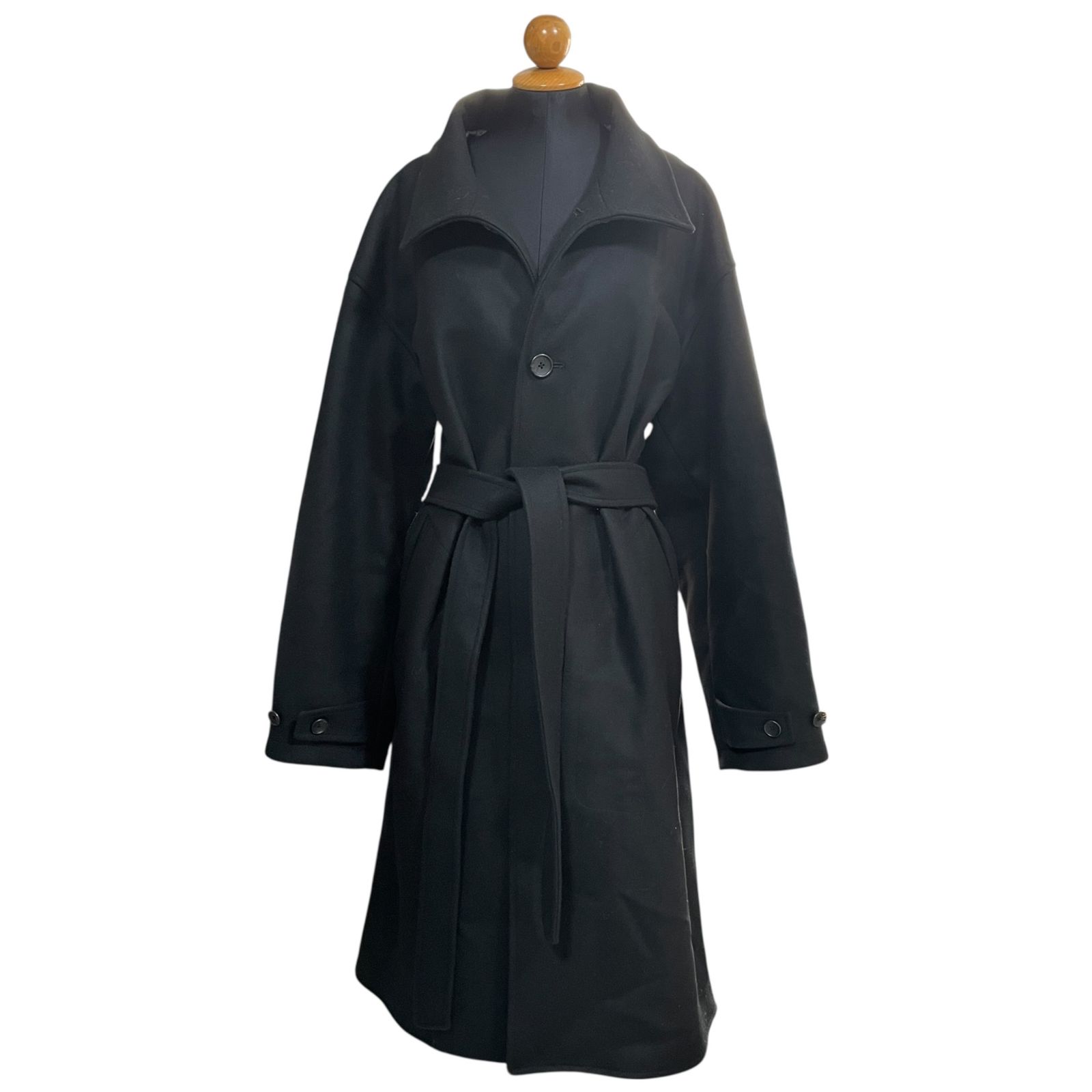 ◇未使用品◇PUBLIC TOKYO ウール ロングコート サイズ02 黒 ブラック 