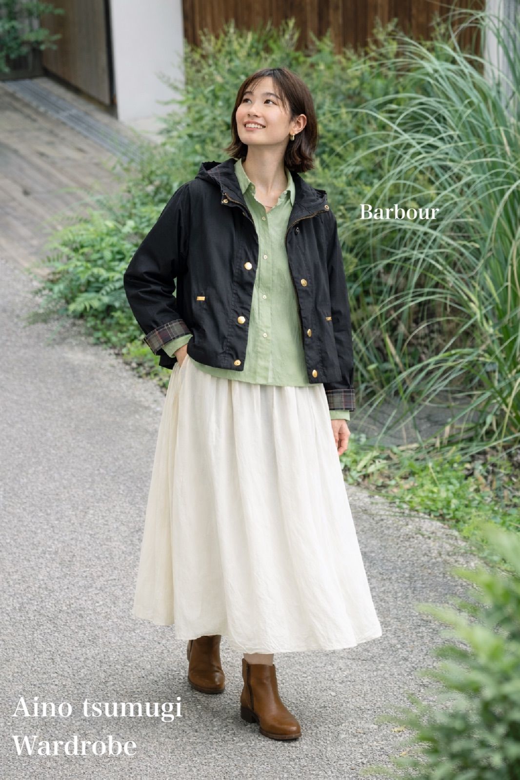【希少モデル】BARBOUR バブアー PROCLAIM JACKET フーディ クロップド WAXED COTTON 金ボタン ブラック サイズ10