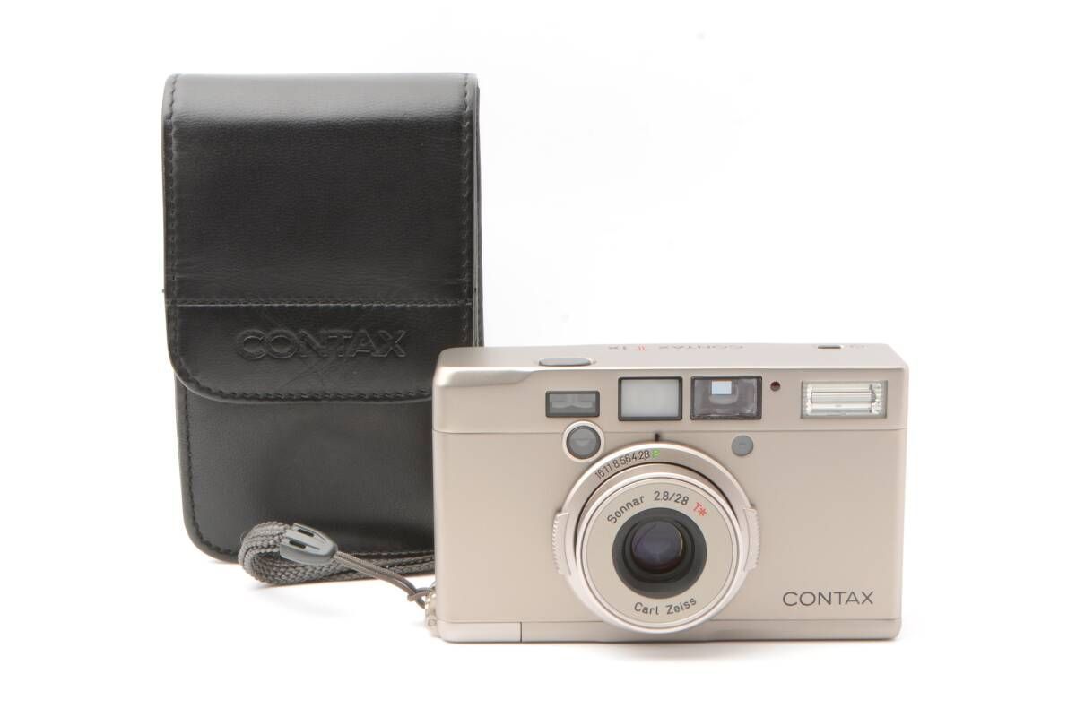 極上品 CONTAX Tix シルバー Sonnar 28mm F2.8 APSフィルムカメラ 