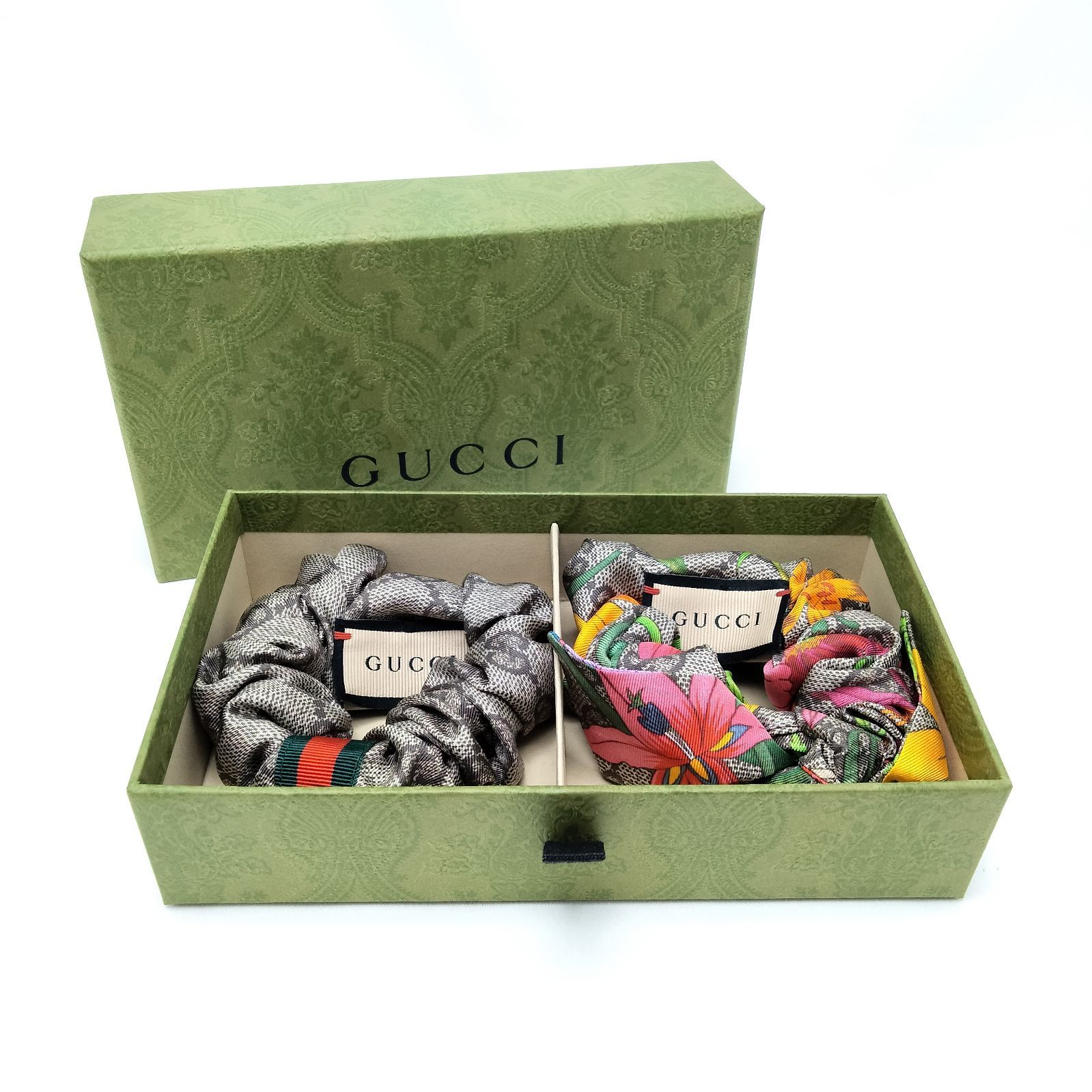 ✨GUCCI✨ グッチ シュシュセット GG柄 シルク ヘアゴム ヘア