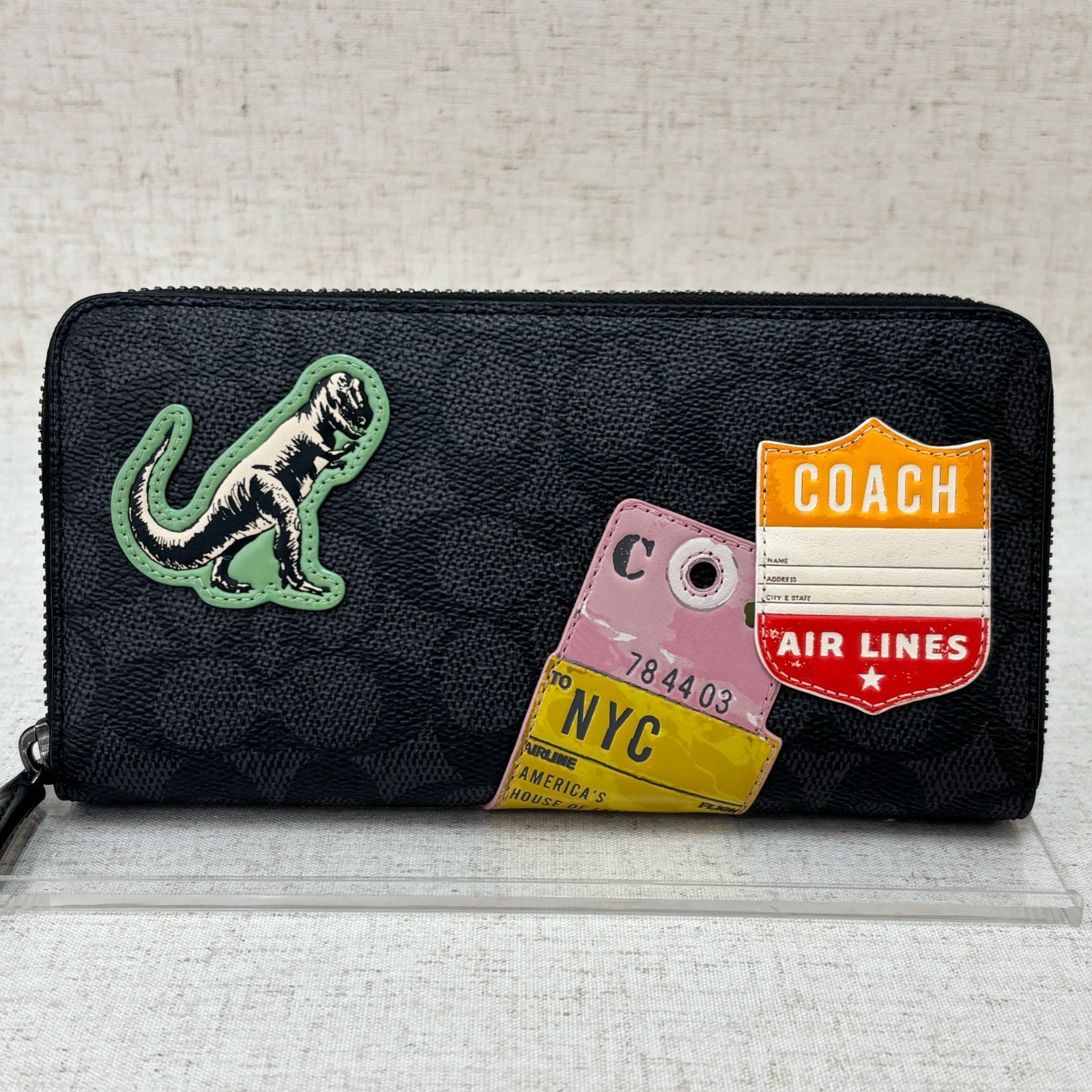 COACH コーチ 長財布 アコーディオン ウォレット・シグネチャー 