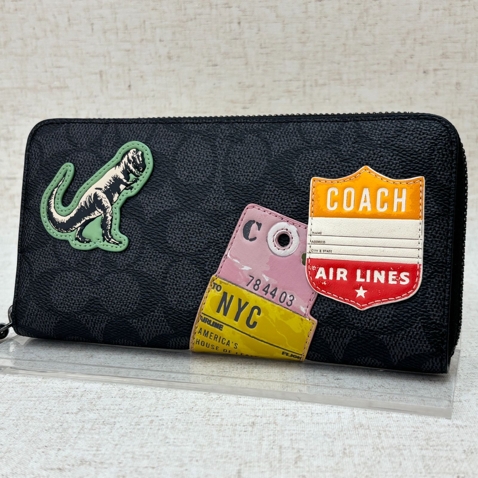 COACH コーチ 長財布 アコーディオン ウォレット・シグネチャー 