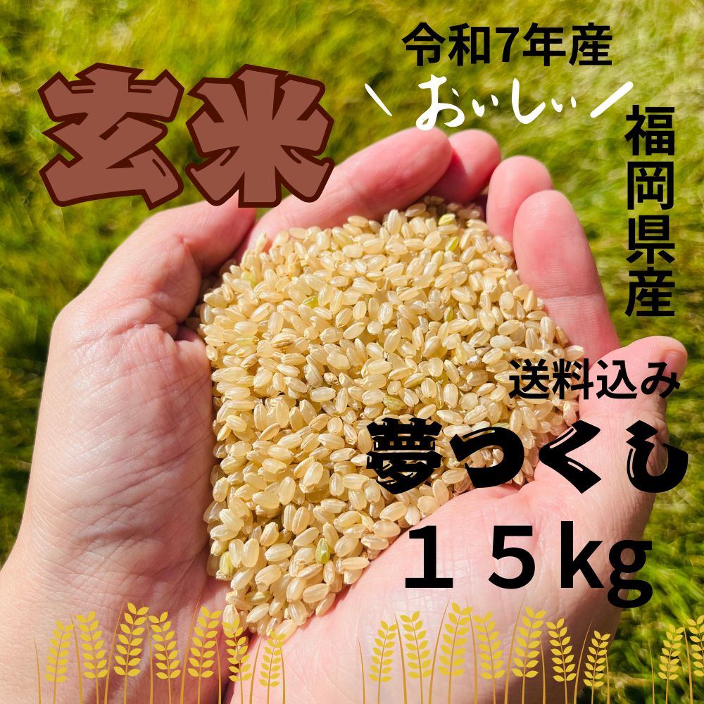 福岡県産米【夢つくし】玄米20キロ送料込み 【公式通販】