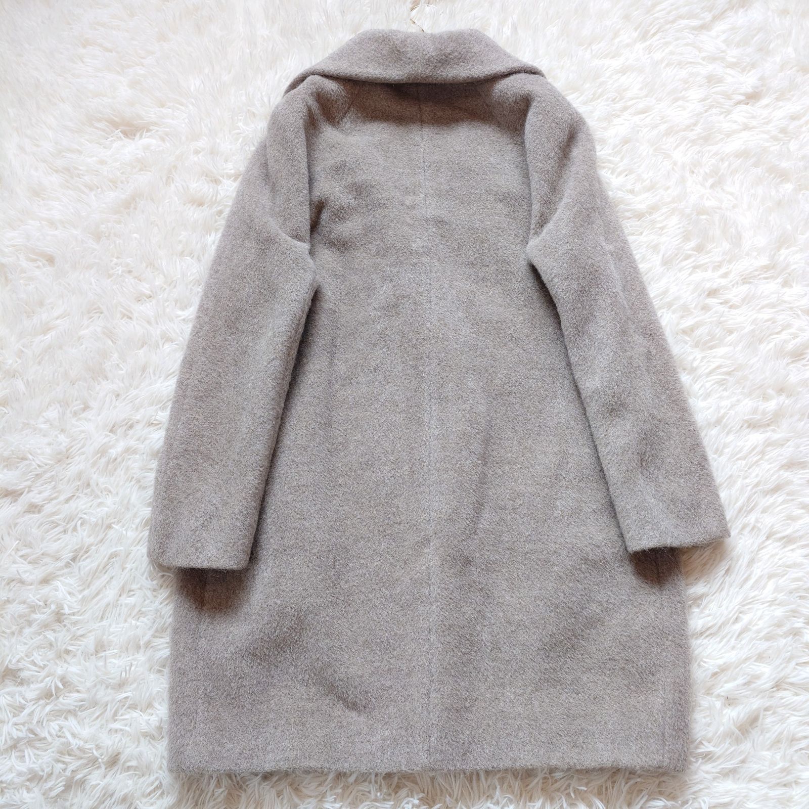 S Max Mara マックスマーラ アルパカ シャギー ダブル チェスター 